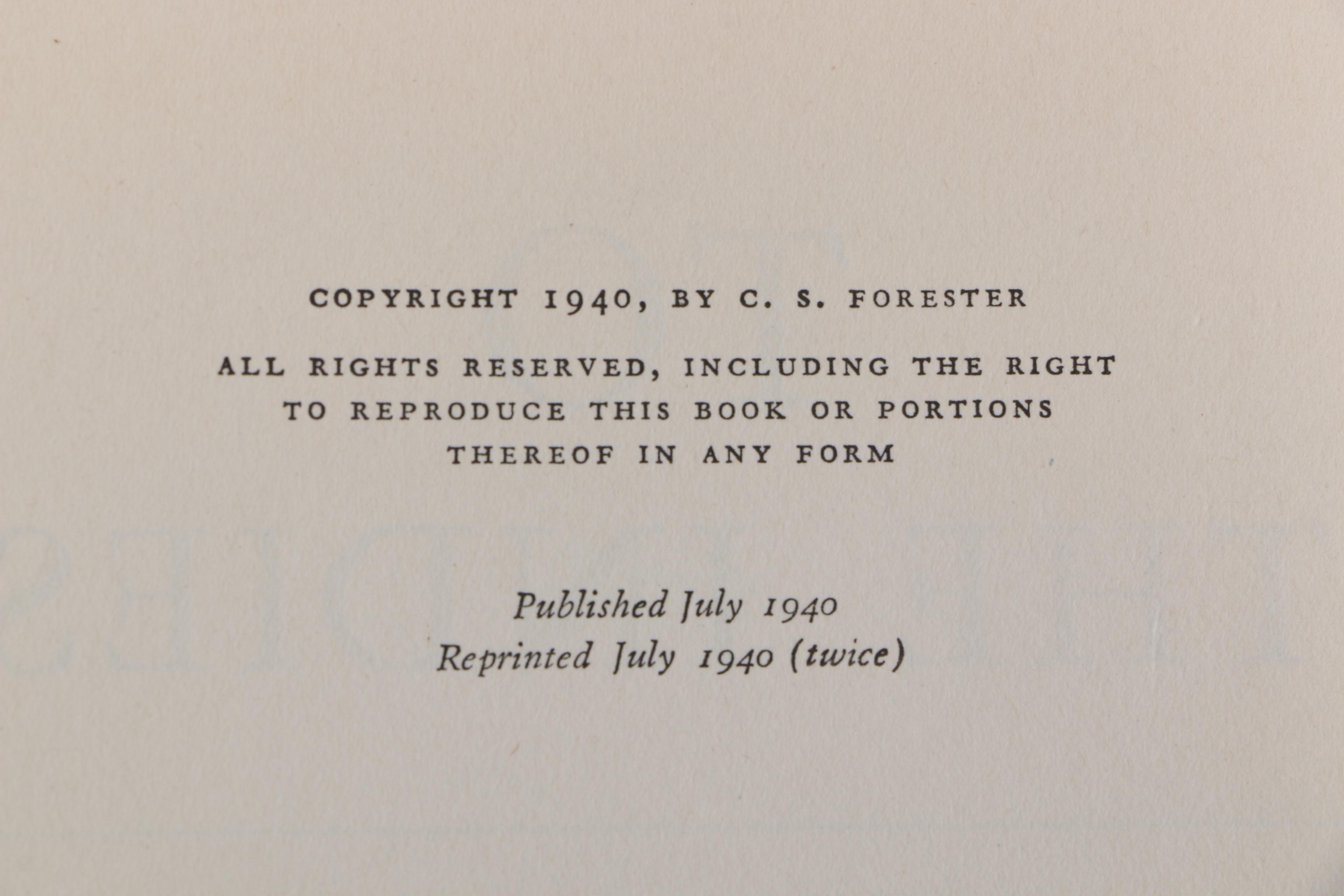 Signed Third Printing of "To The Indies" by C.S. Forester