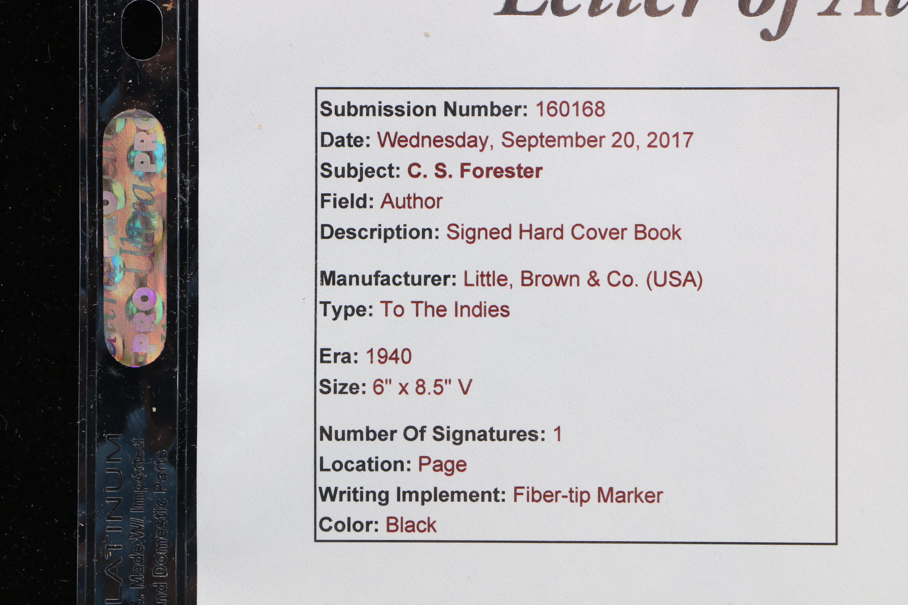 Signed Third Printing of "To The Indies" by C.S. Forester