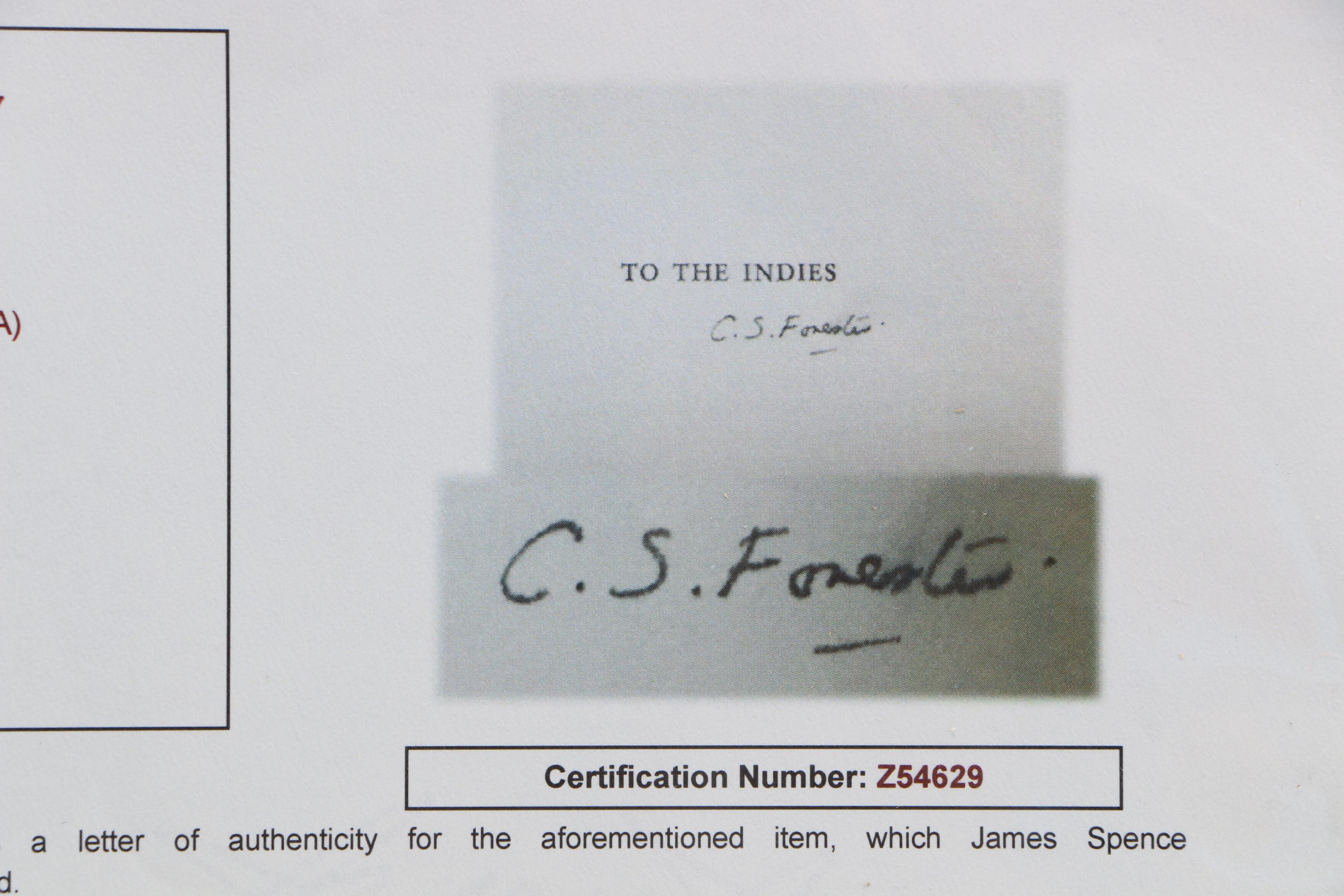 Signed Third Printing of "To The Indies" by C.S. Forester
