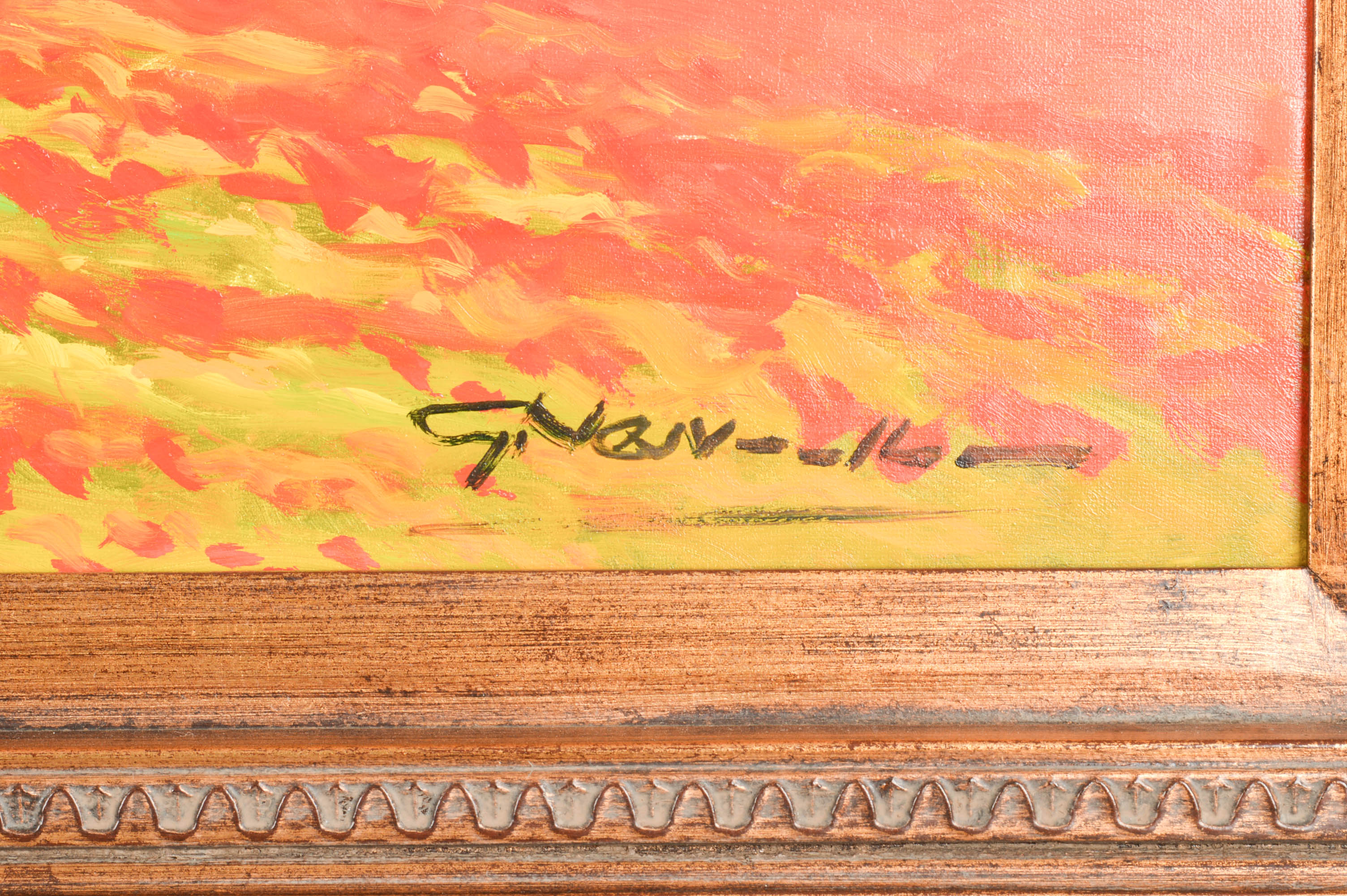 Gerhard Nesvadba Original Oil Landscape on Canvas