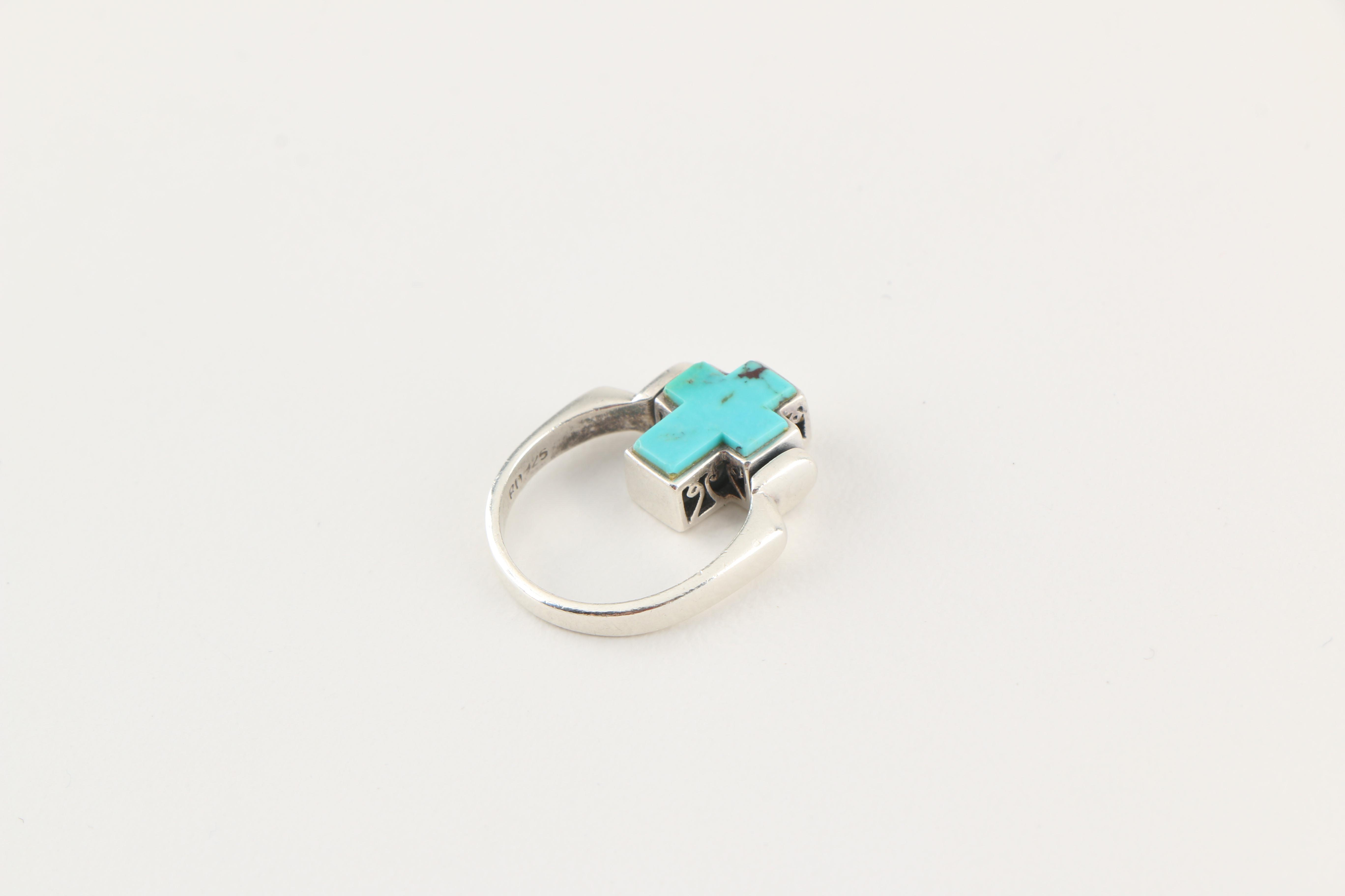 Sterling Silver Turquoise and Howlight Jewelry Including Native American Pieces