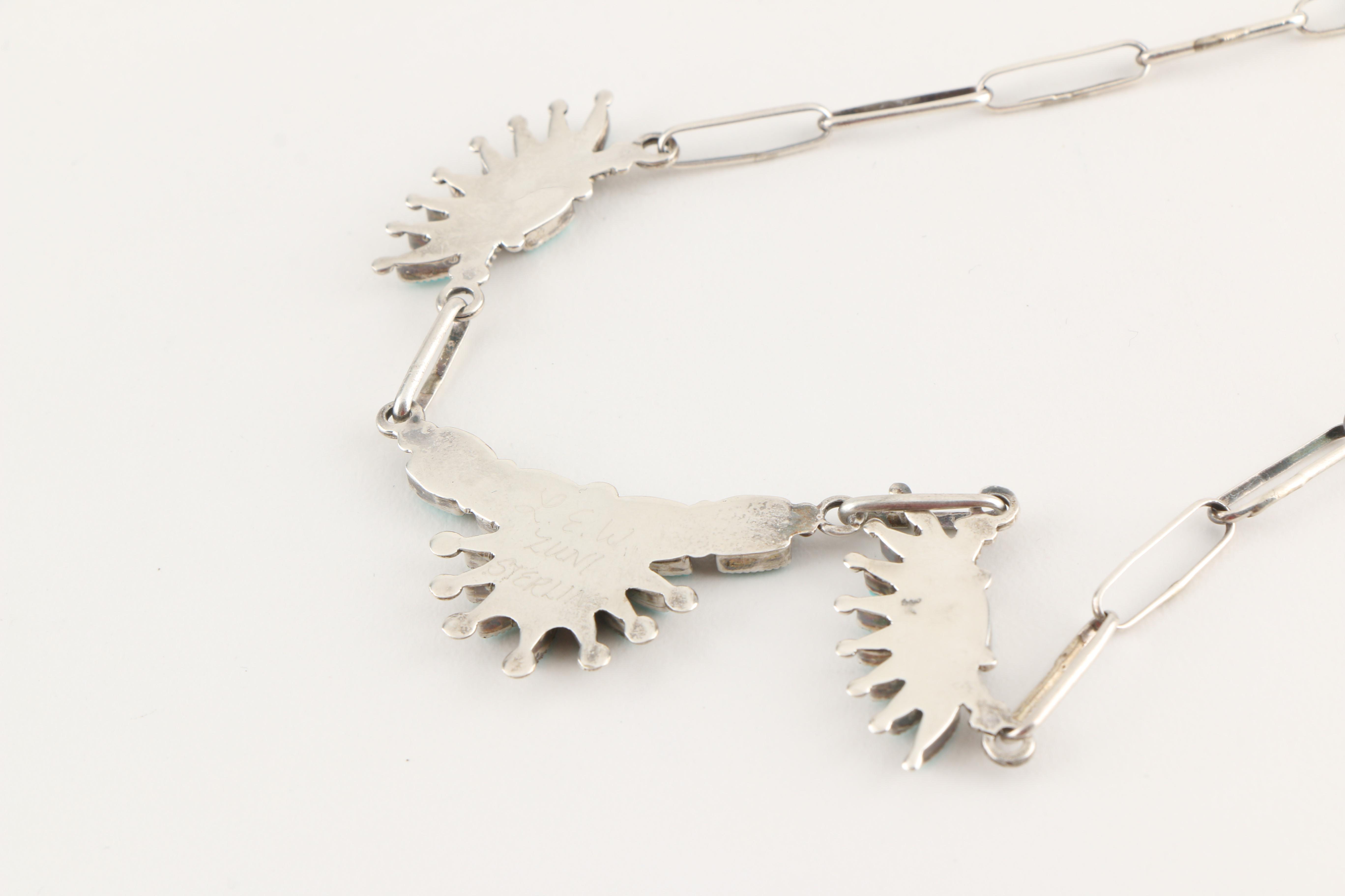 Sterling Silver Turquoise and Howlight Jewelry Including Native American Pieces