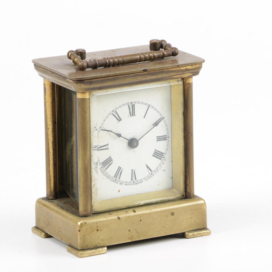 Vintage Waterbury Carriage Alarm Clock