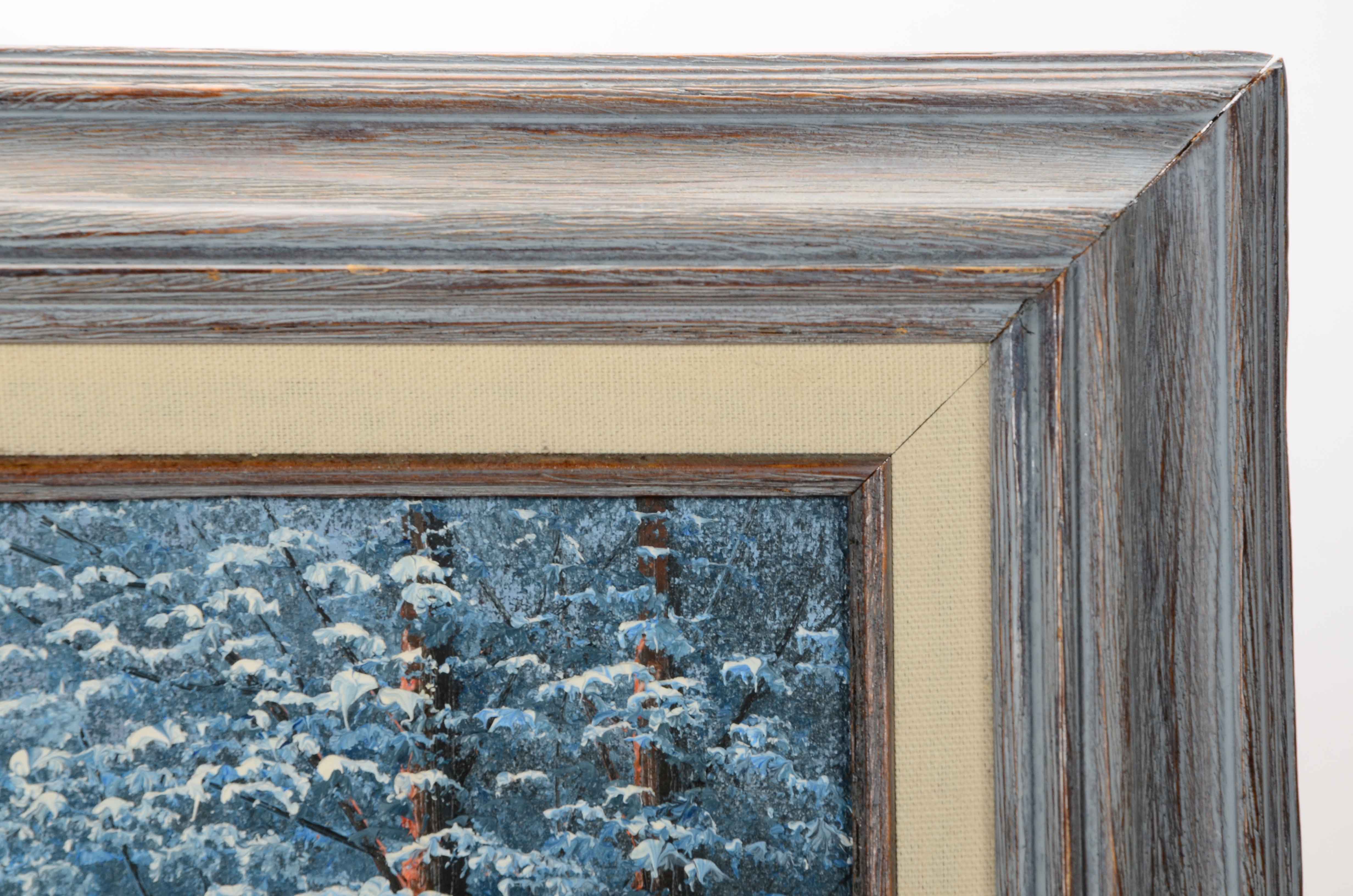 K. Michaelson Signed Oil Painting of a Covered Bridge