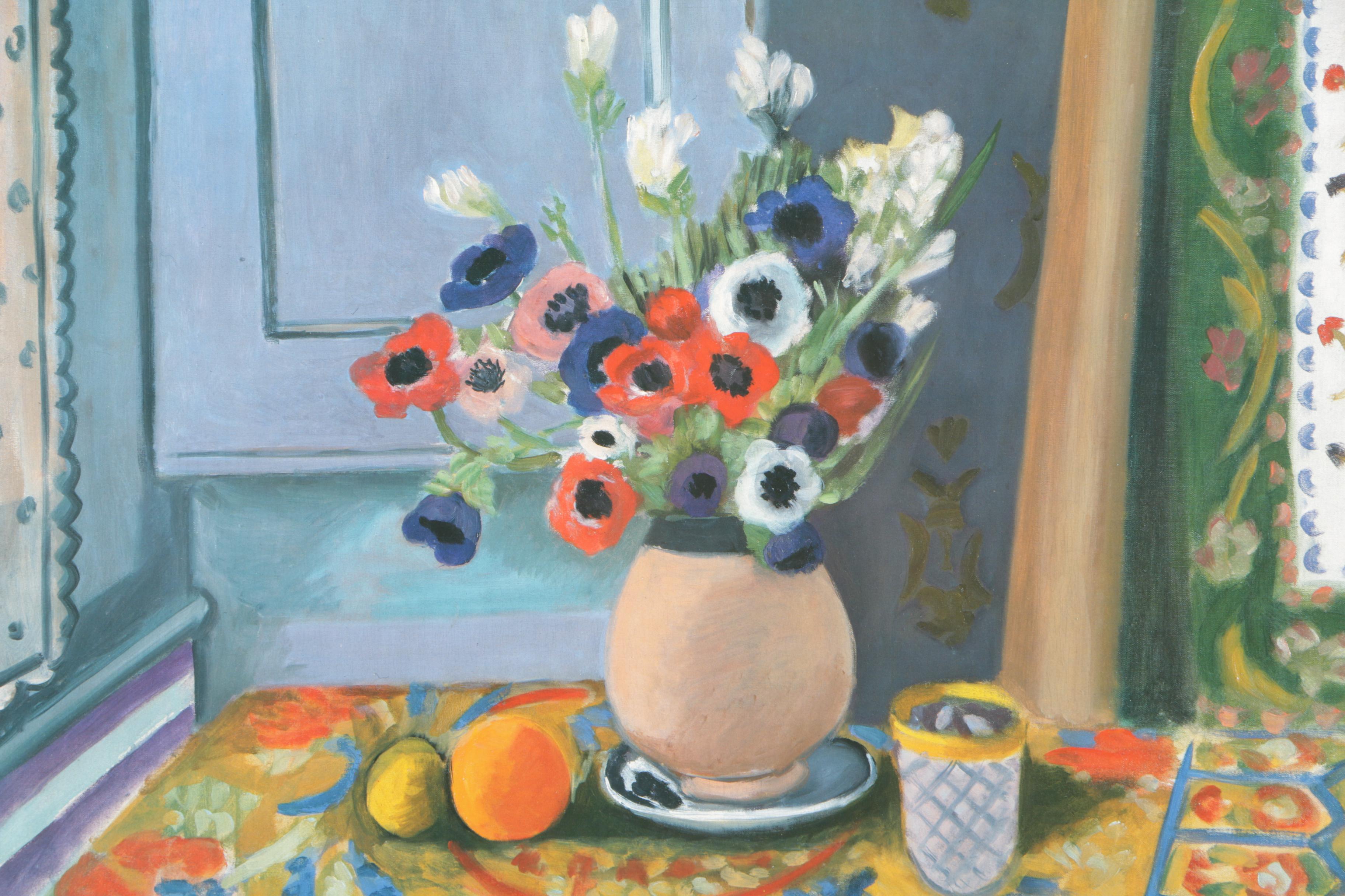 MoMA 1992 Poster for Matisse Exhibit After "Anemones in an Earthenware Vase"