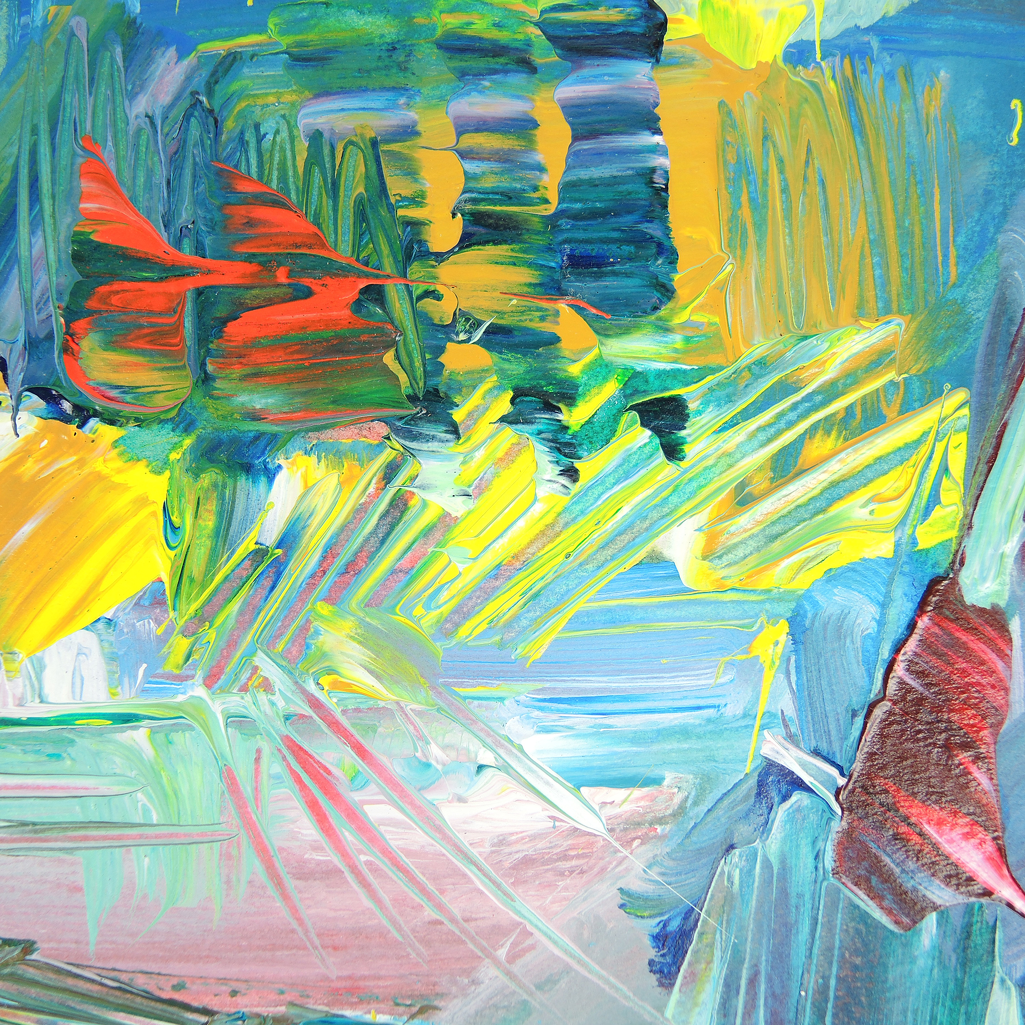 Jack Meanwell Mixed Media Painting on Paper Abstract Expressionism 1984