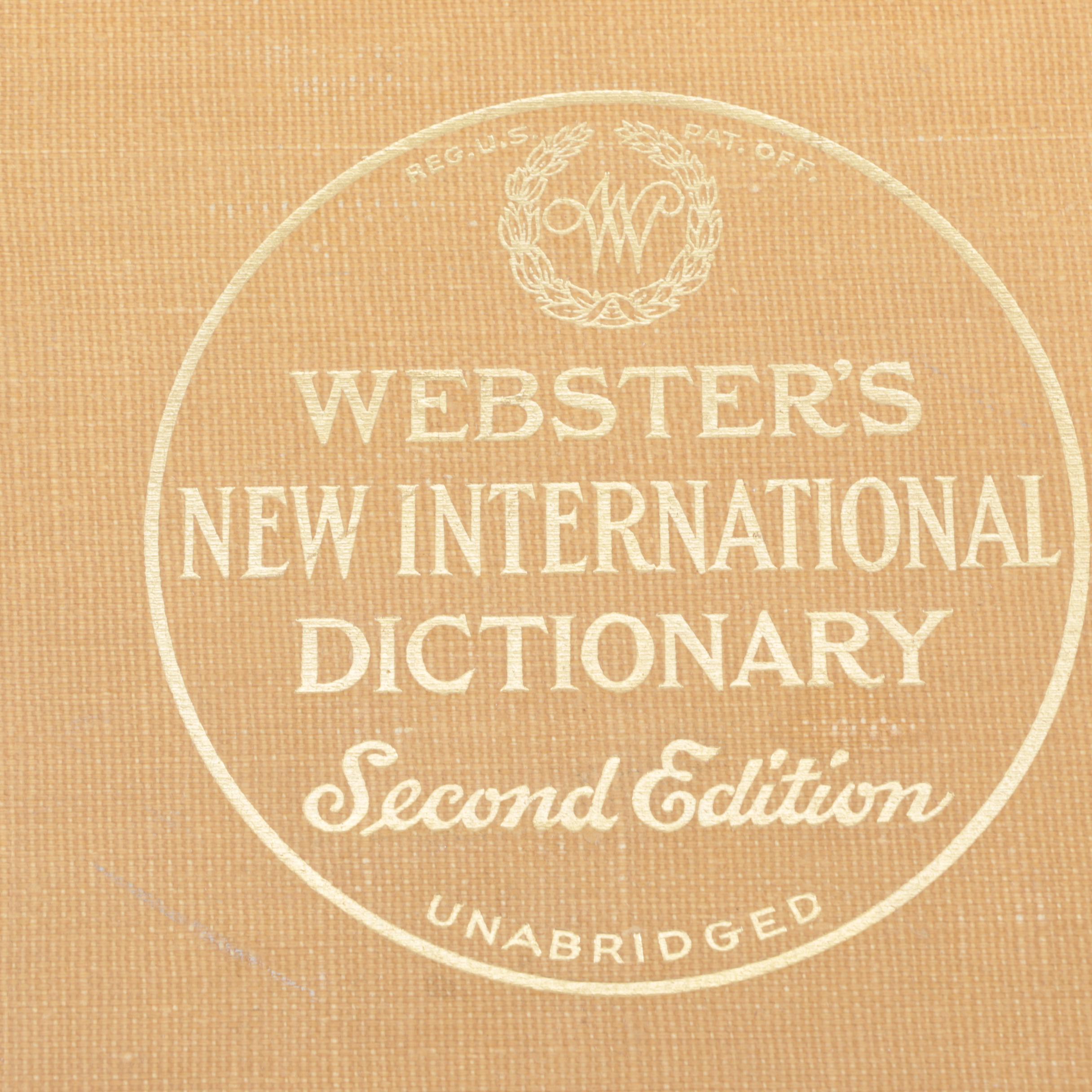 1954 "Webster's New International Dictionary"
