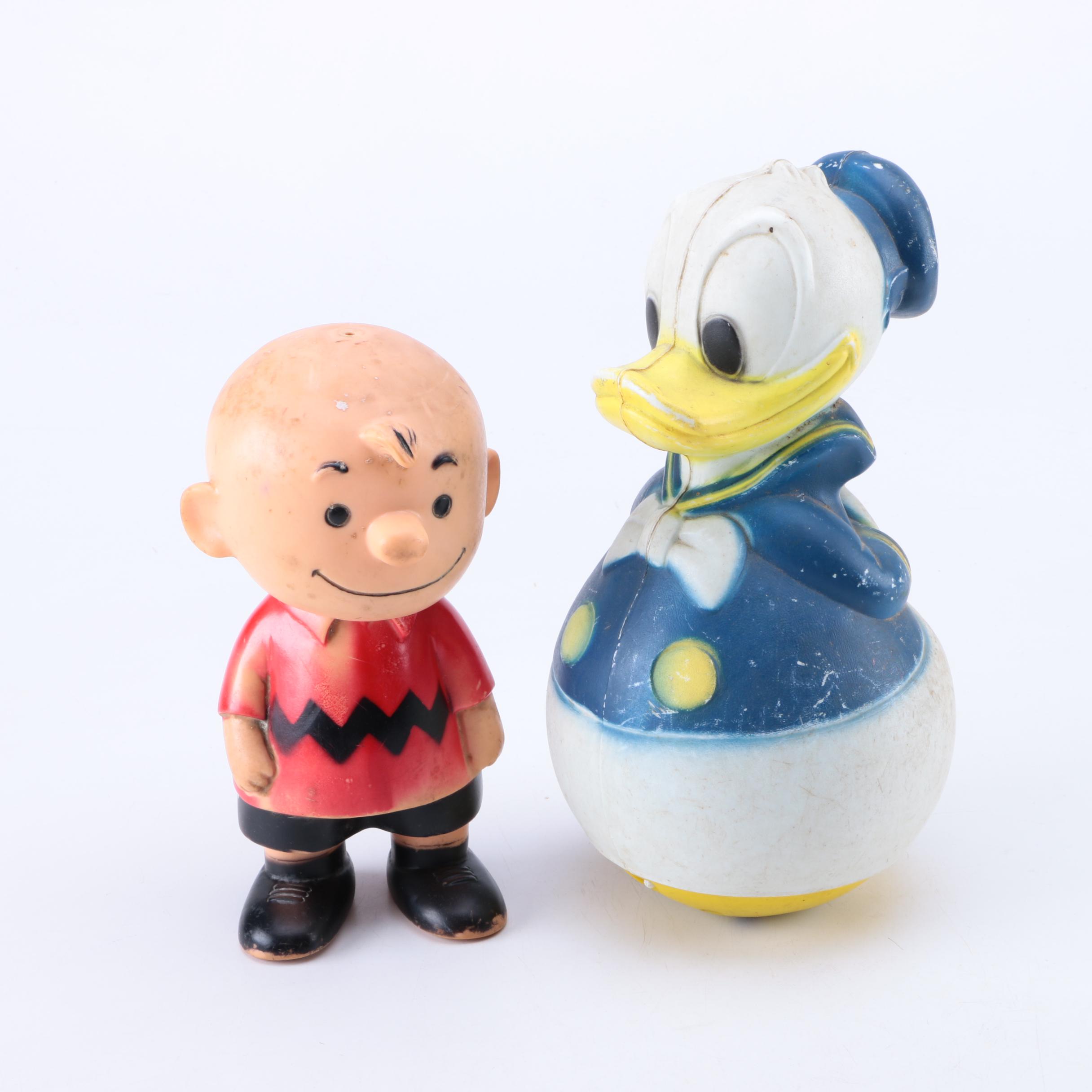 Vintage Donald Duck and Charlie Brown Toys