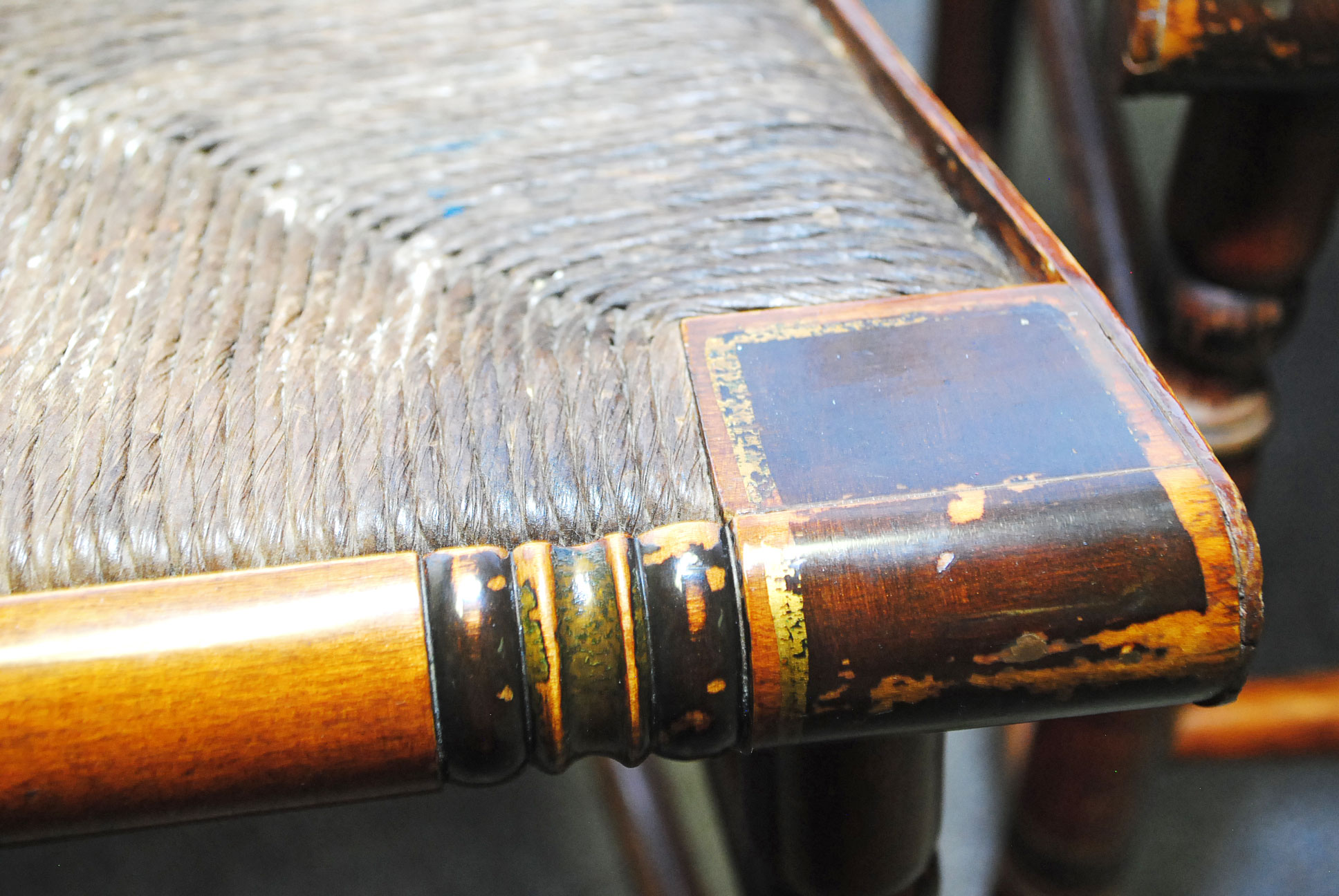 Set of Six Vintage Hitchcock Style Chairs