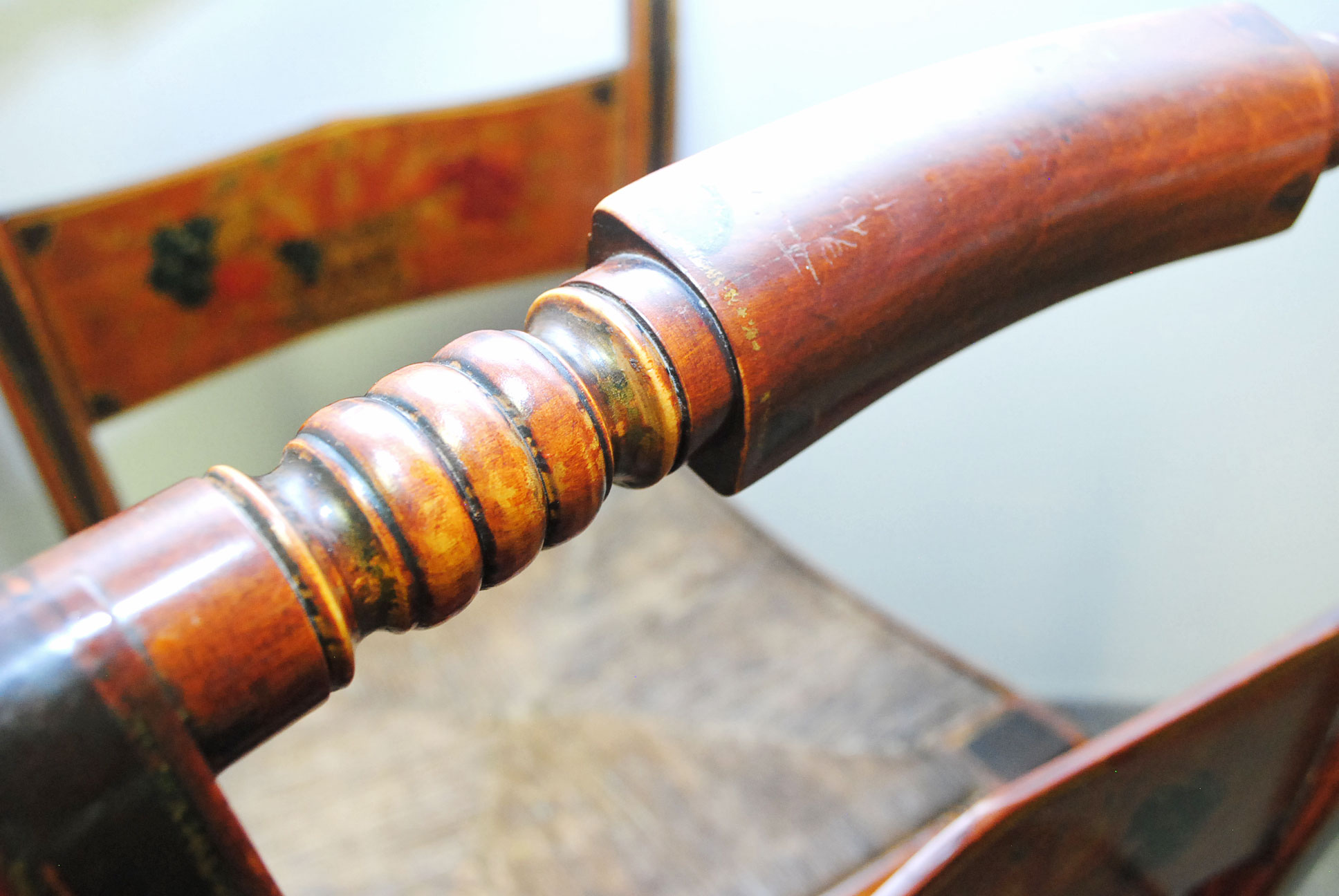 Set of Six Vintage Hitchcock Style Chairs