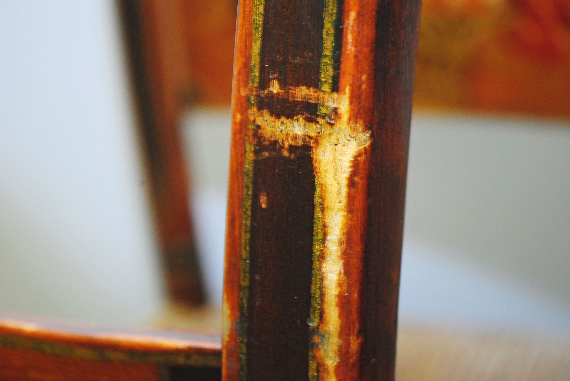 Set of Six Vintage Hitchcock Style Chairs