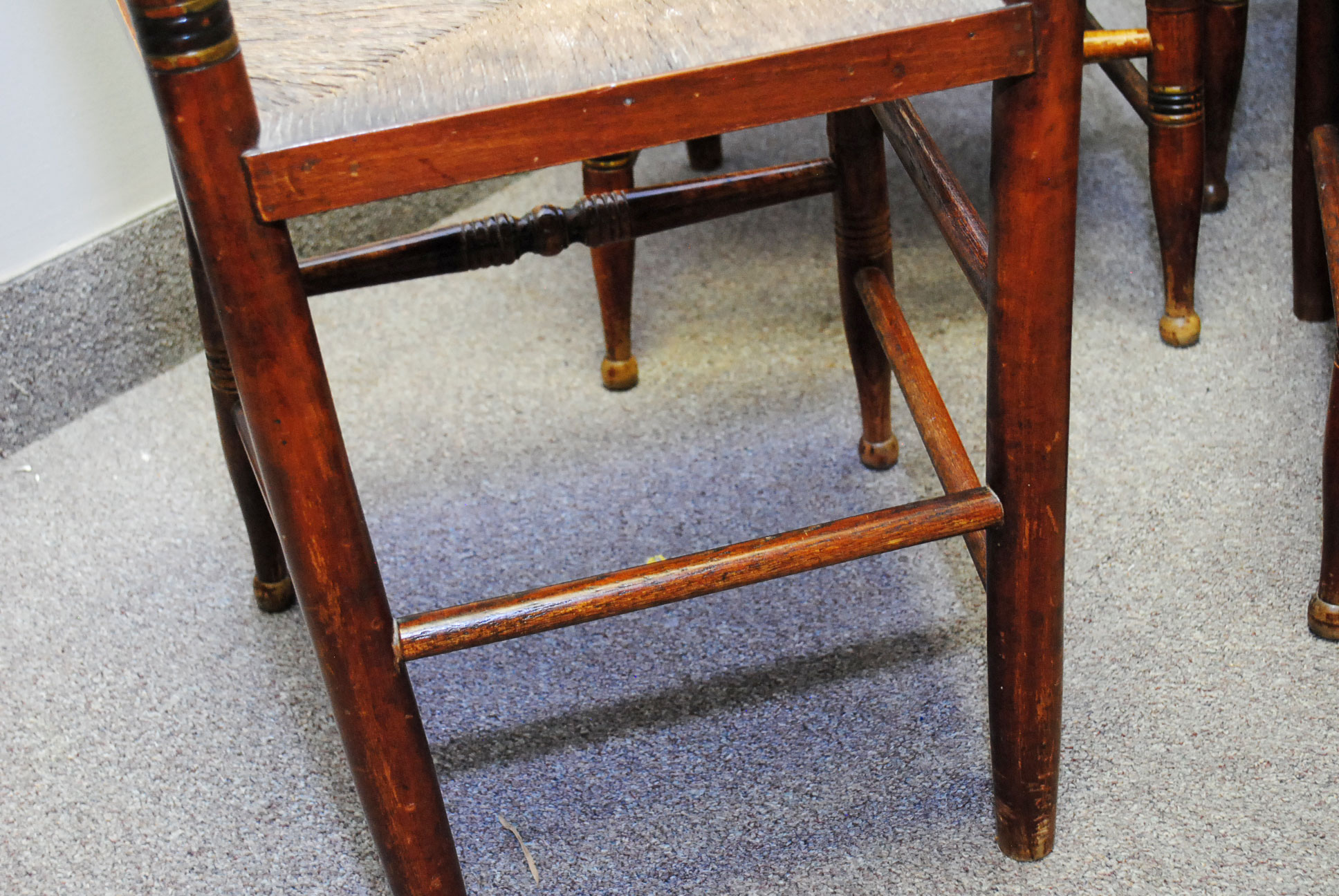 Set of Six Vintage Hitchcock Style Chairs