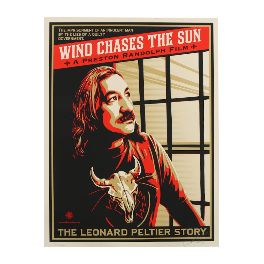 Shepard Fairey Limited Edition Serigraph "Wind Chases The Sun"