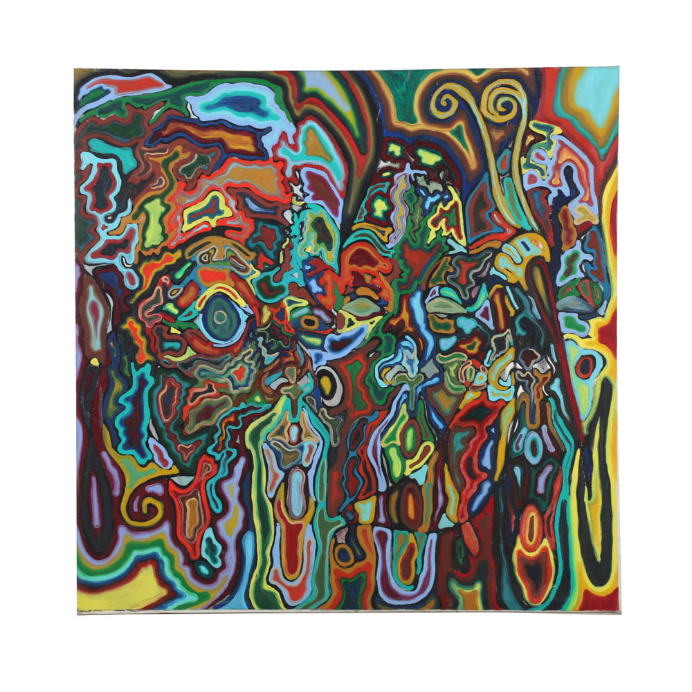 Clintel Steed Oil Painting on Canvas "Ode to Afro's and Goldtea's"