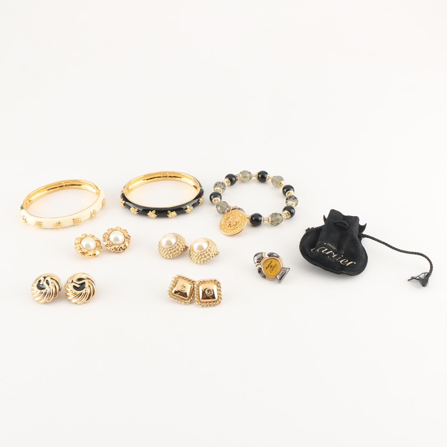 Collection of Signed Costume Jewelry Featuring St. John and Cartier