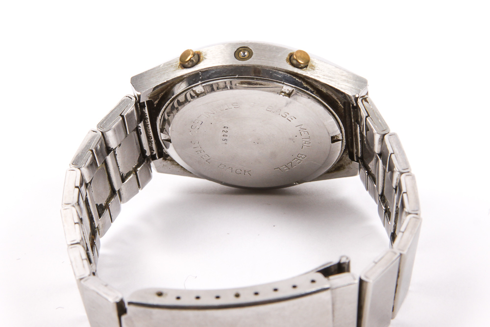 Microma Stainless Steel Digital Wrist Watch