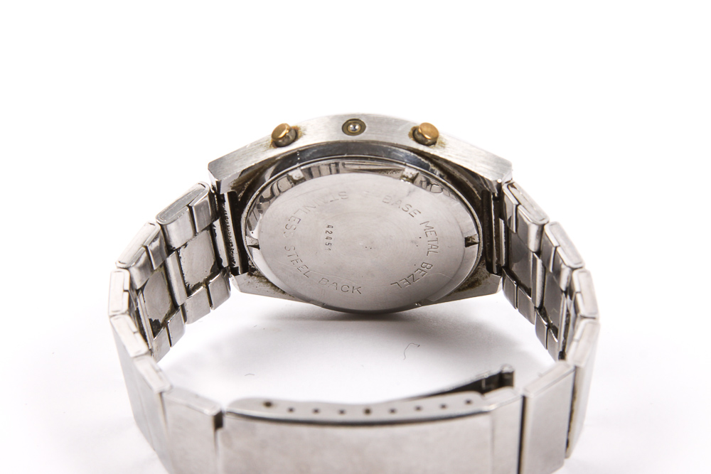 Microma Stainless Steel Digital Wrist Watch