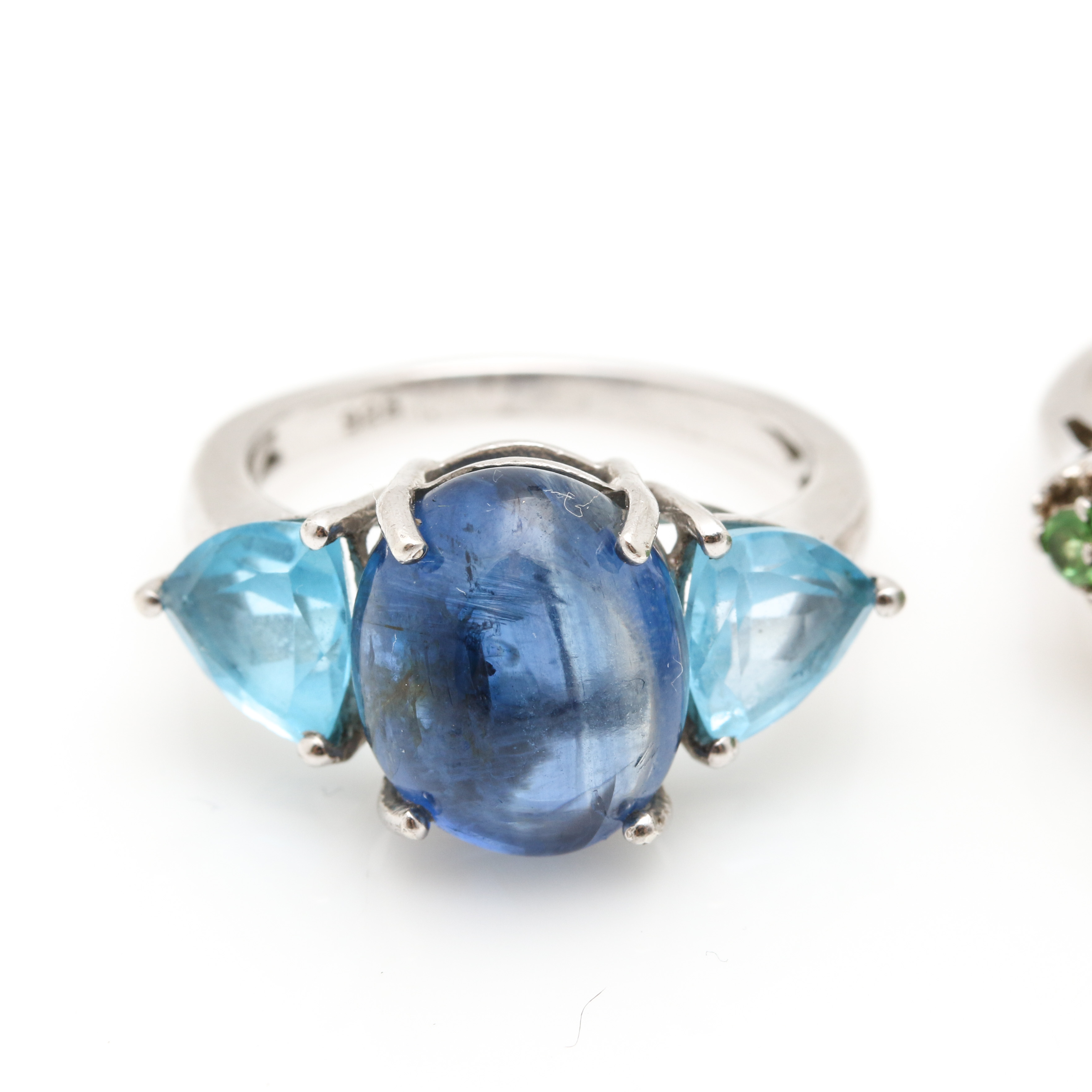 Sterling Silver Jewelry Assortment Including Morganite and Tanzanite