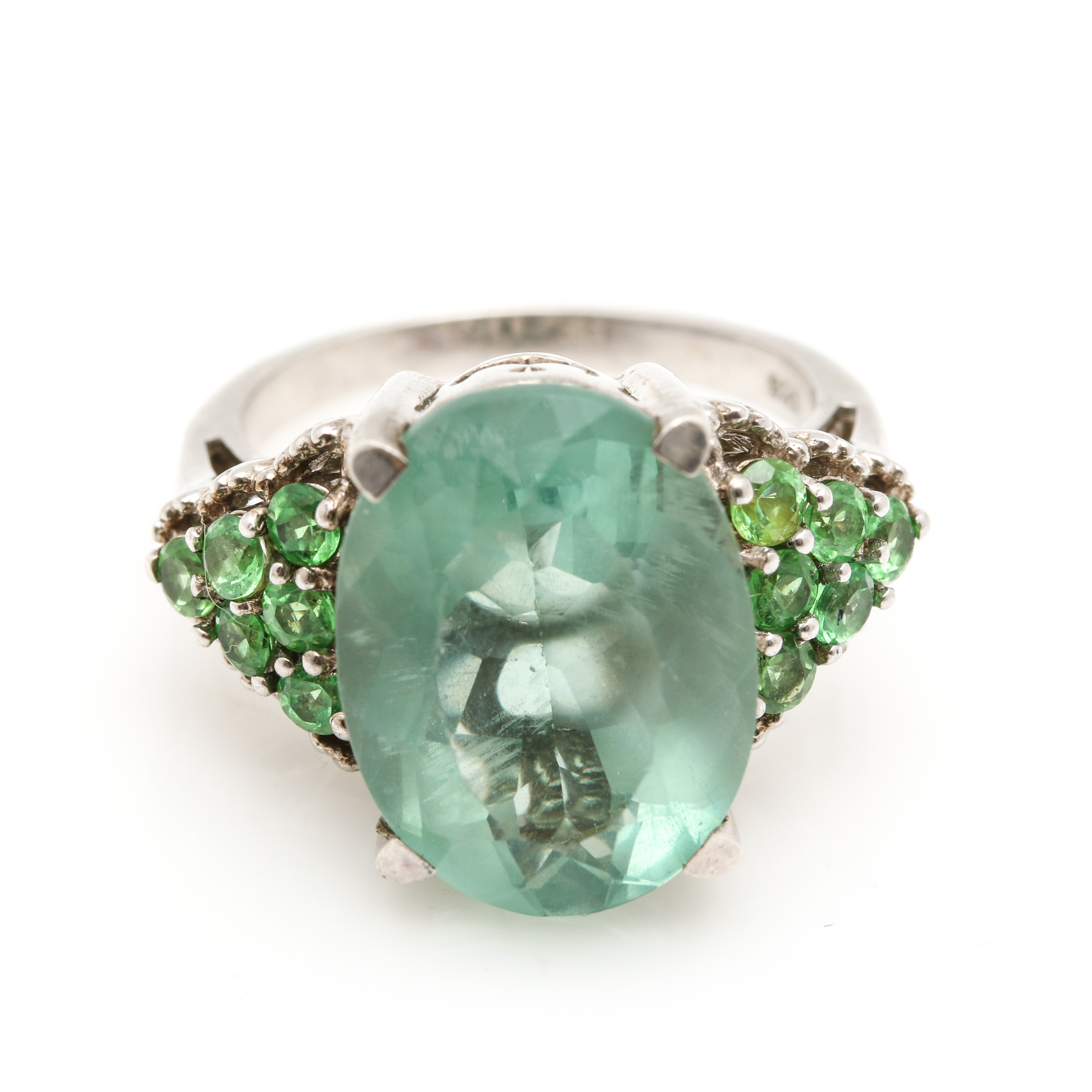 Sterling Silver Jewelry Assortment Including Morganite and Tanzanite