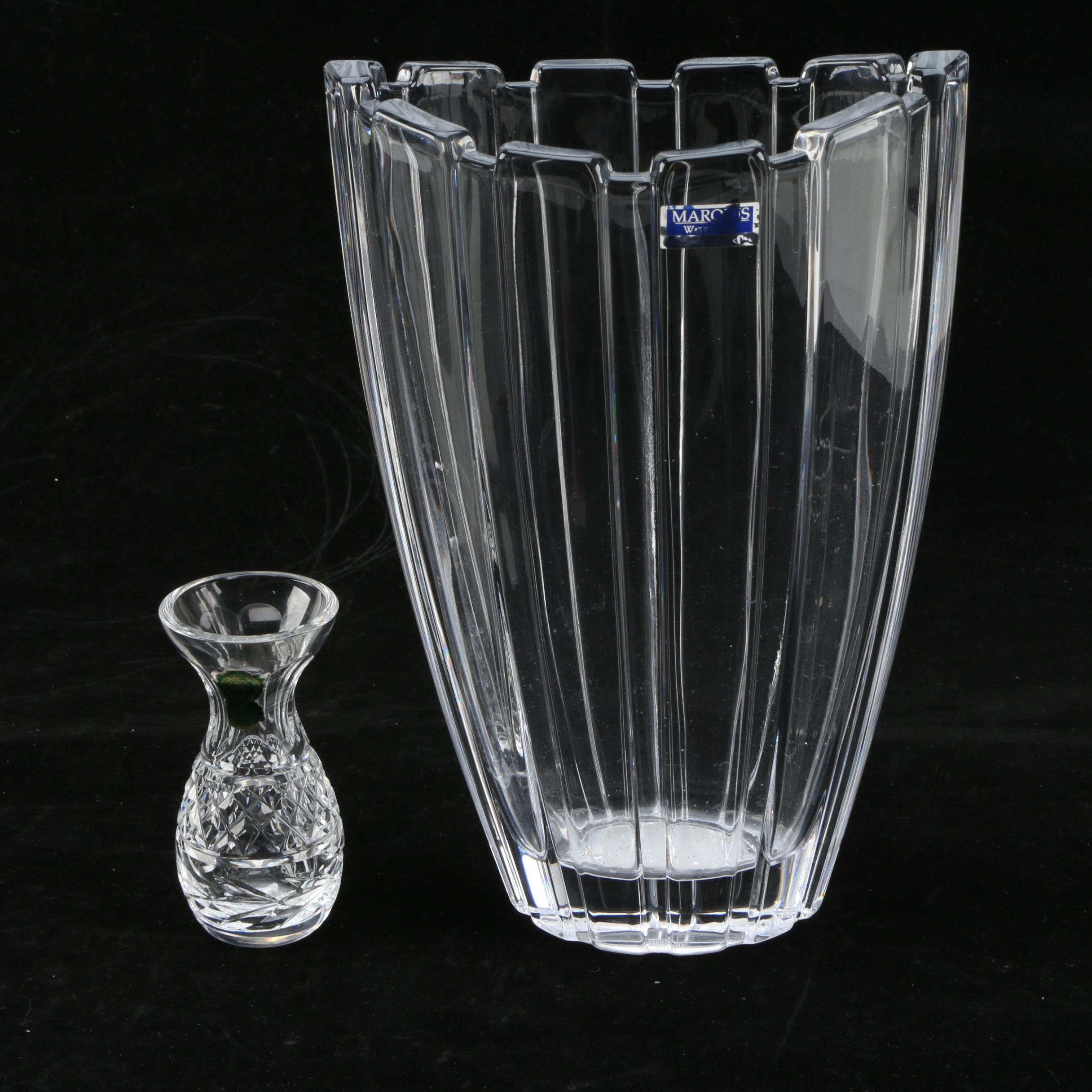 Waterford Marquis Lead Crystal Vase and Poesy Vase