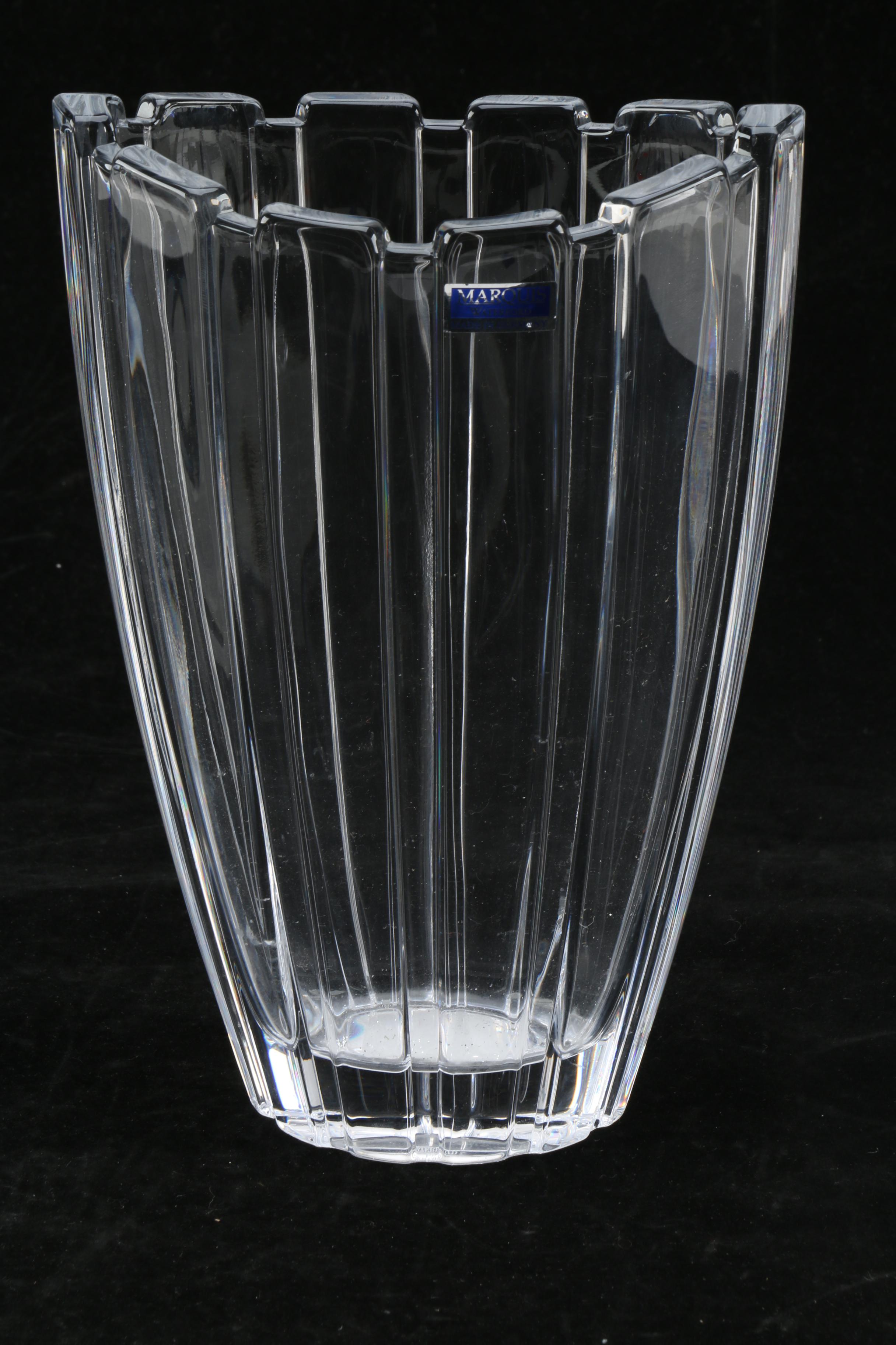 Waterford Marquis Lead Crystal Vase and Poesy Vase