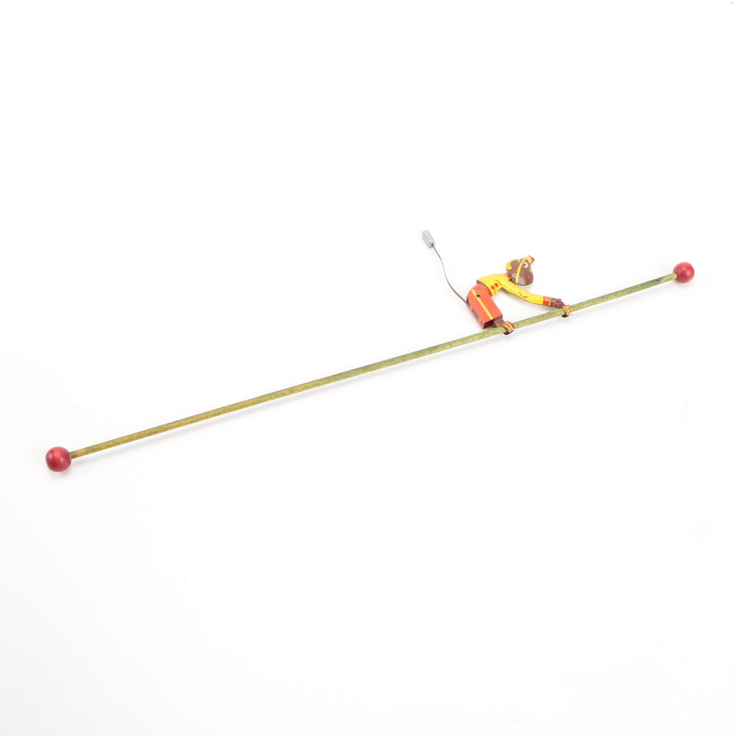 Vintage Monkey Climbing Stick Toy