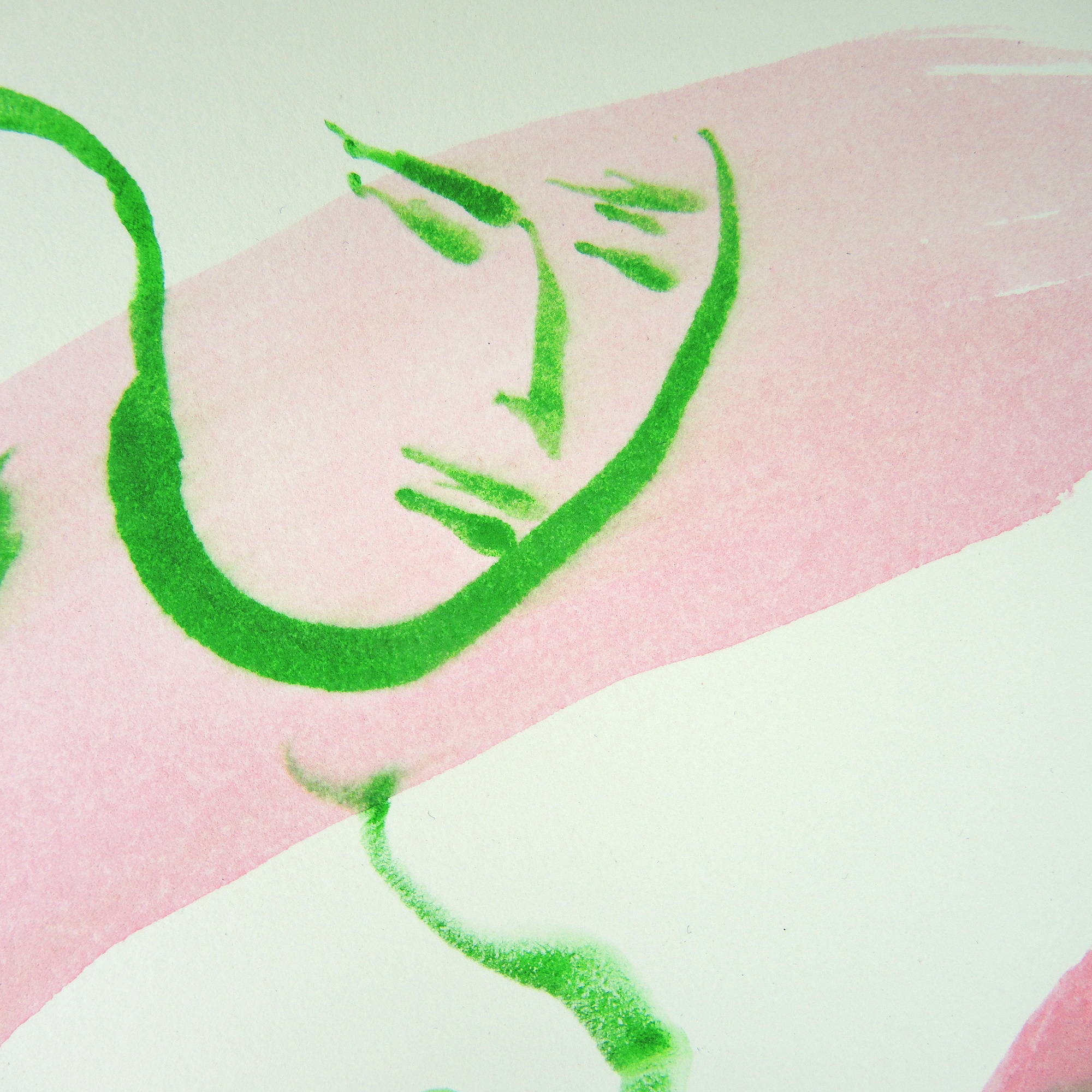 Paul Chidlaw Mixed Media on Paper Abstract Expressionism Gestural Female Nude