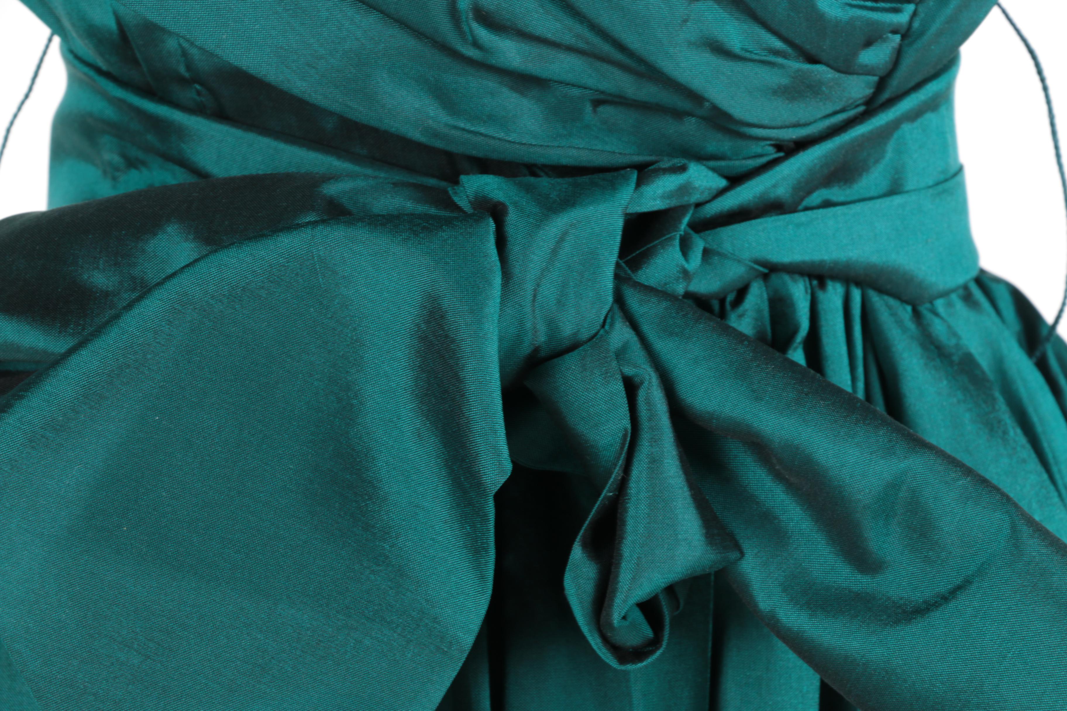 Vintage Catherine Regehr Emerald Cocktail Dress