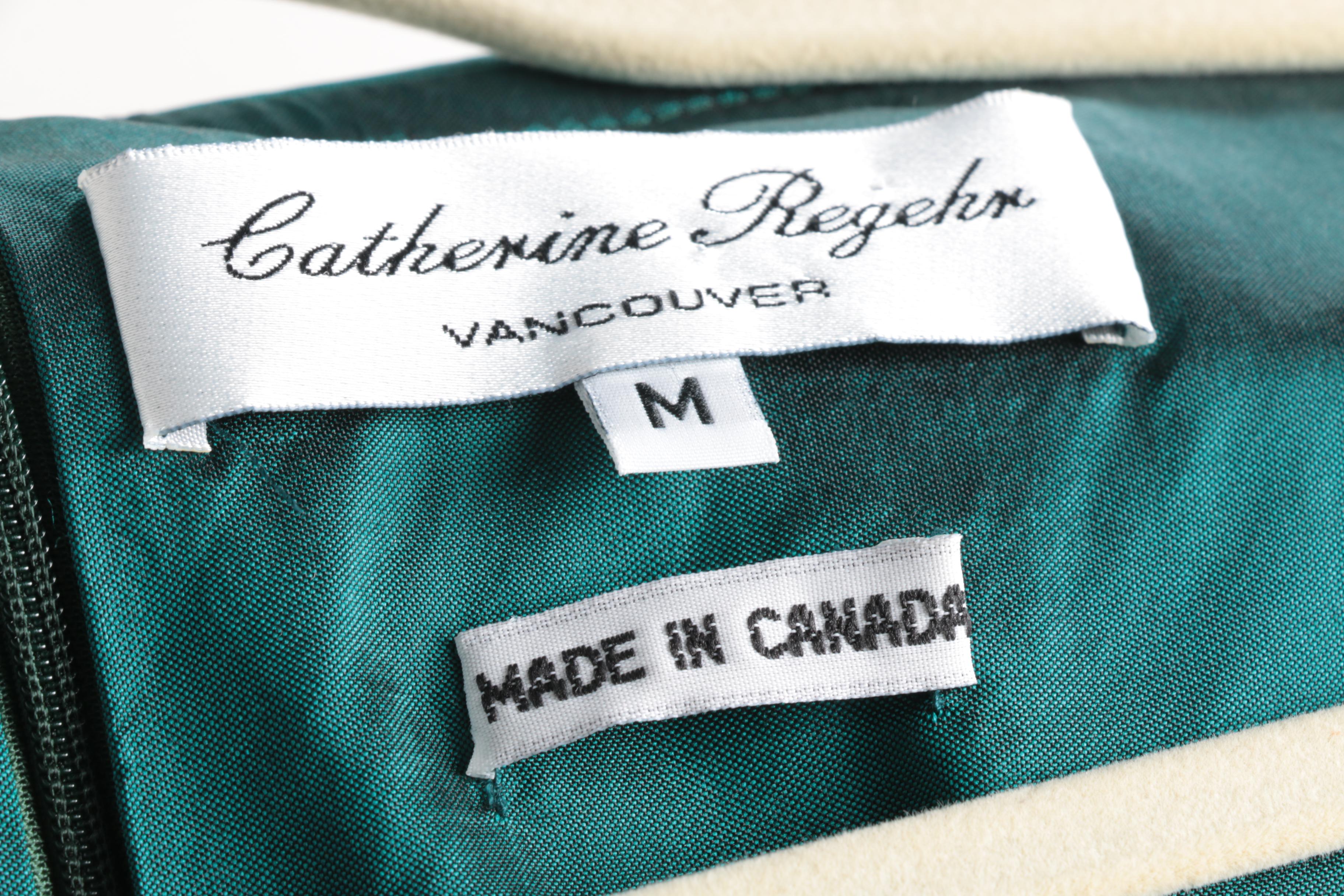 Vintage Catherine Regehr Emerald Cocktail Dress