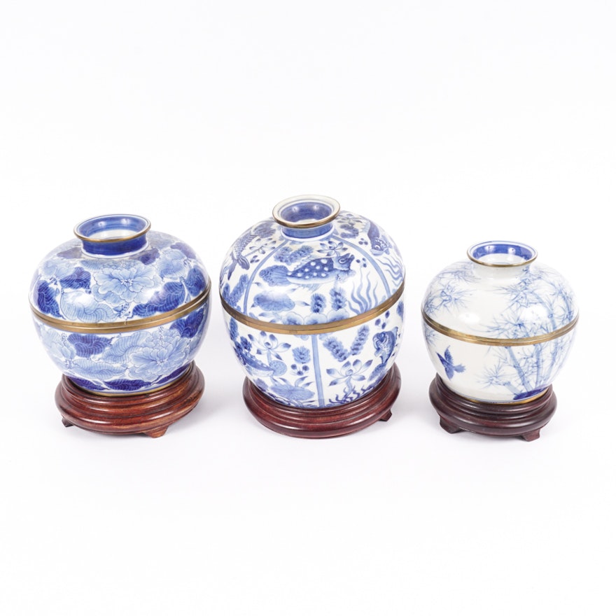 Handpainted Thai Porcelain Jars