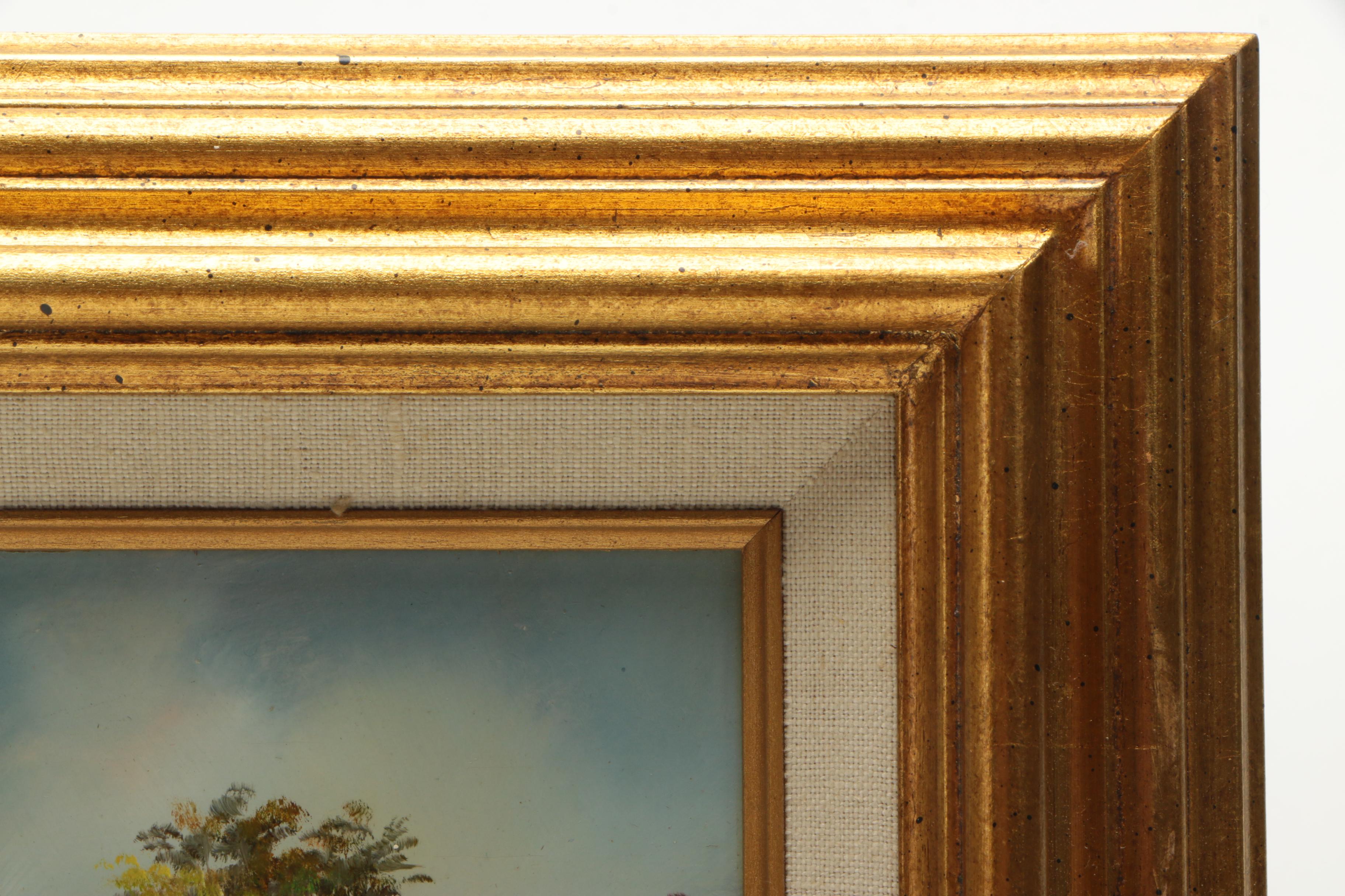 Ebenhardt Oil Painting on Panel of a European Landscape