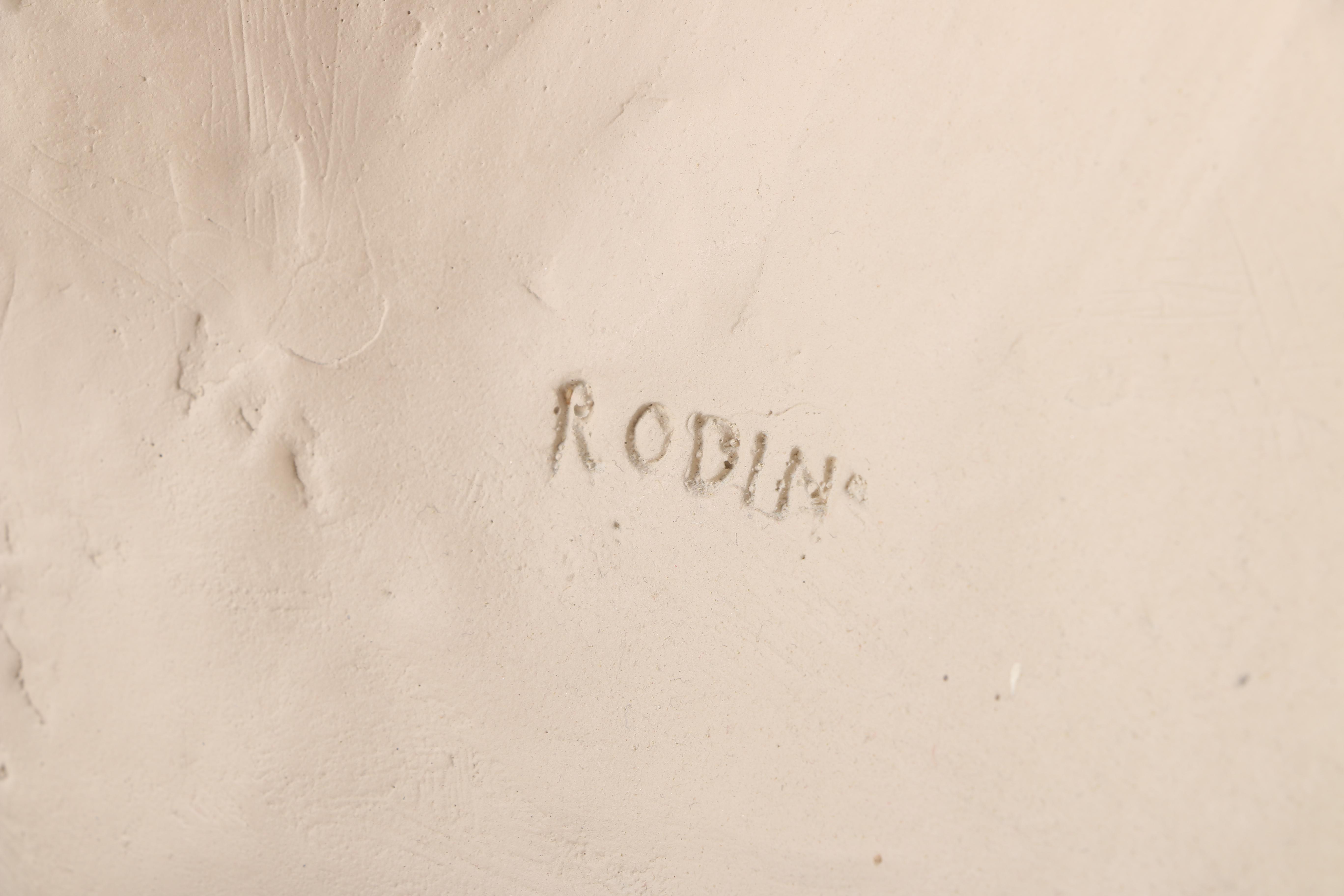 Plaster Sculpture After Auguste Rodin "Young Woman in a Floral Hat"