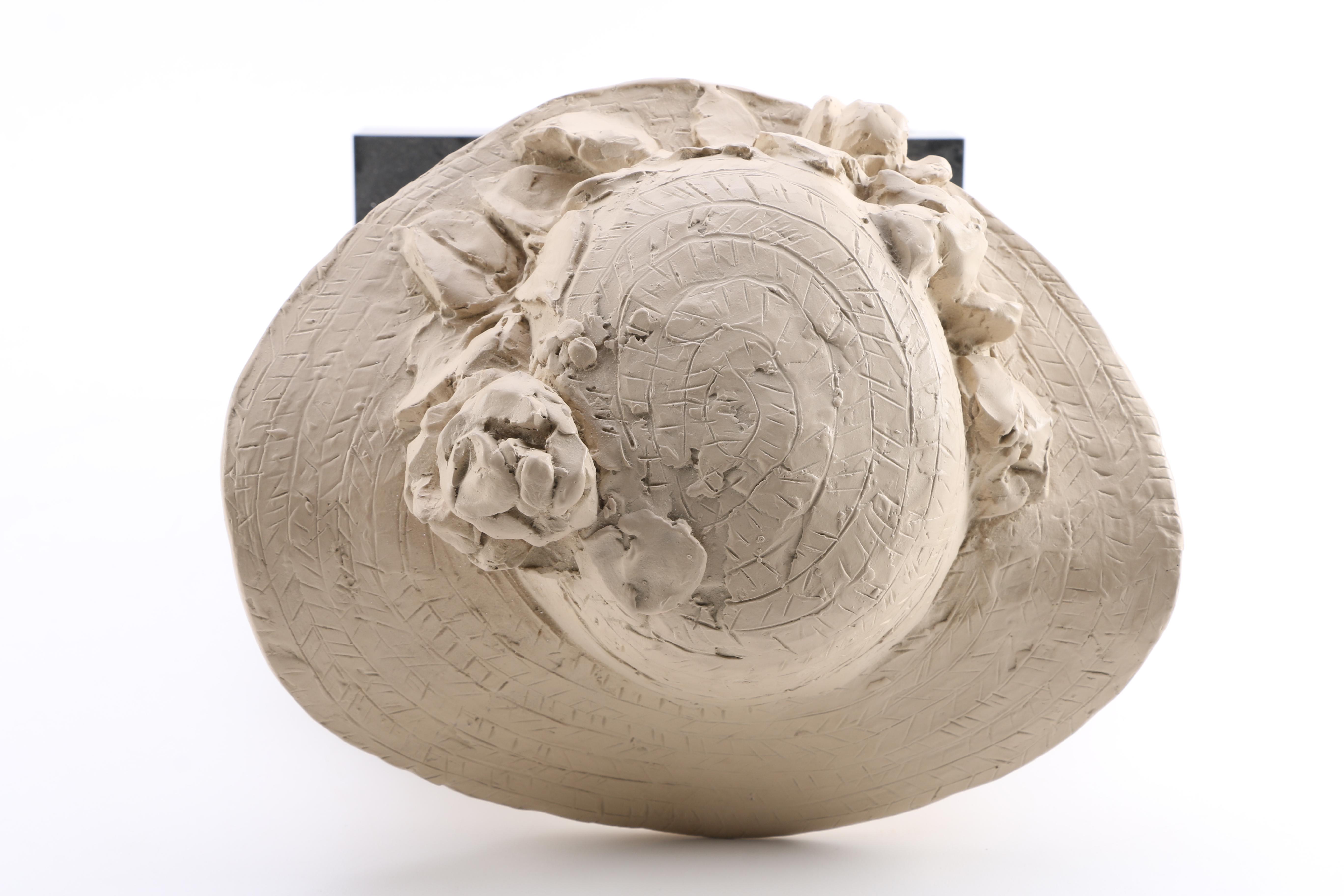 Plaster Sculpture After Auguste Rodin "Young Woman in a Floral Hat"