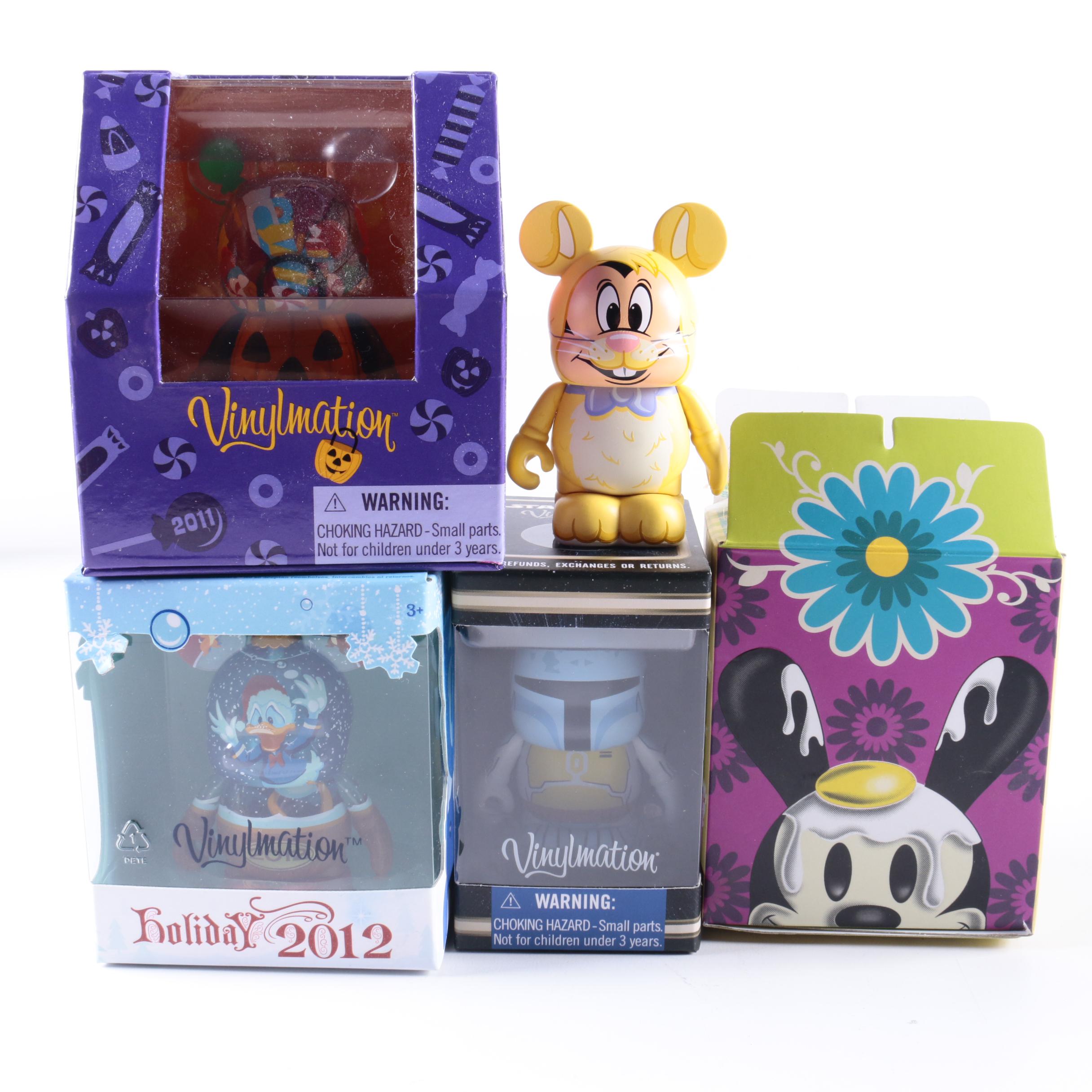 Disney Vinylmation Figurines Featuring Casey Jones Signed "Tinker Bell"
