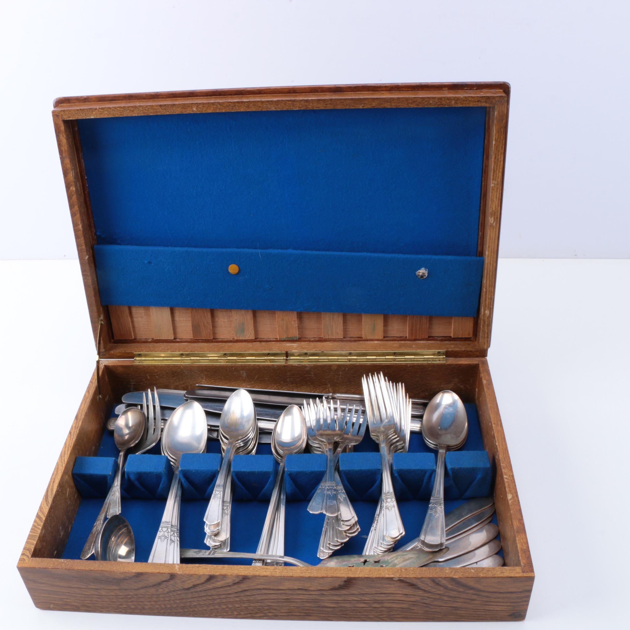 Court by International Silver Co. Silver Plate Flatware Set