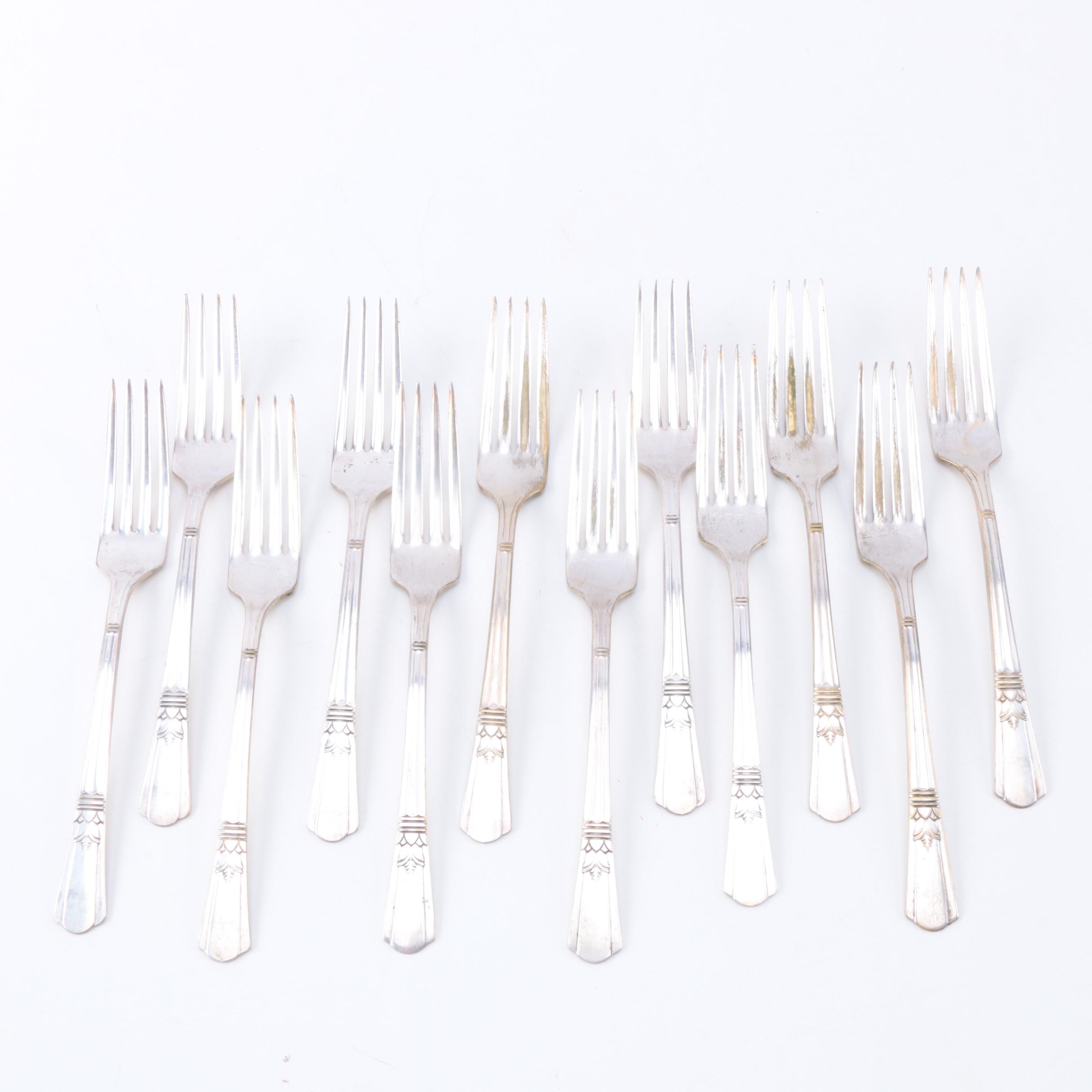 Court by International Silver Co. Silver Plate Flatware Set