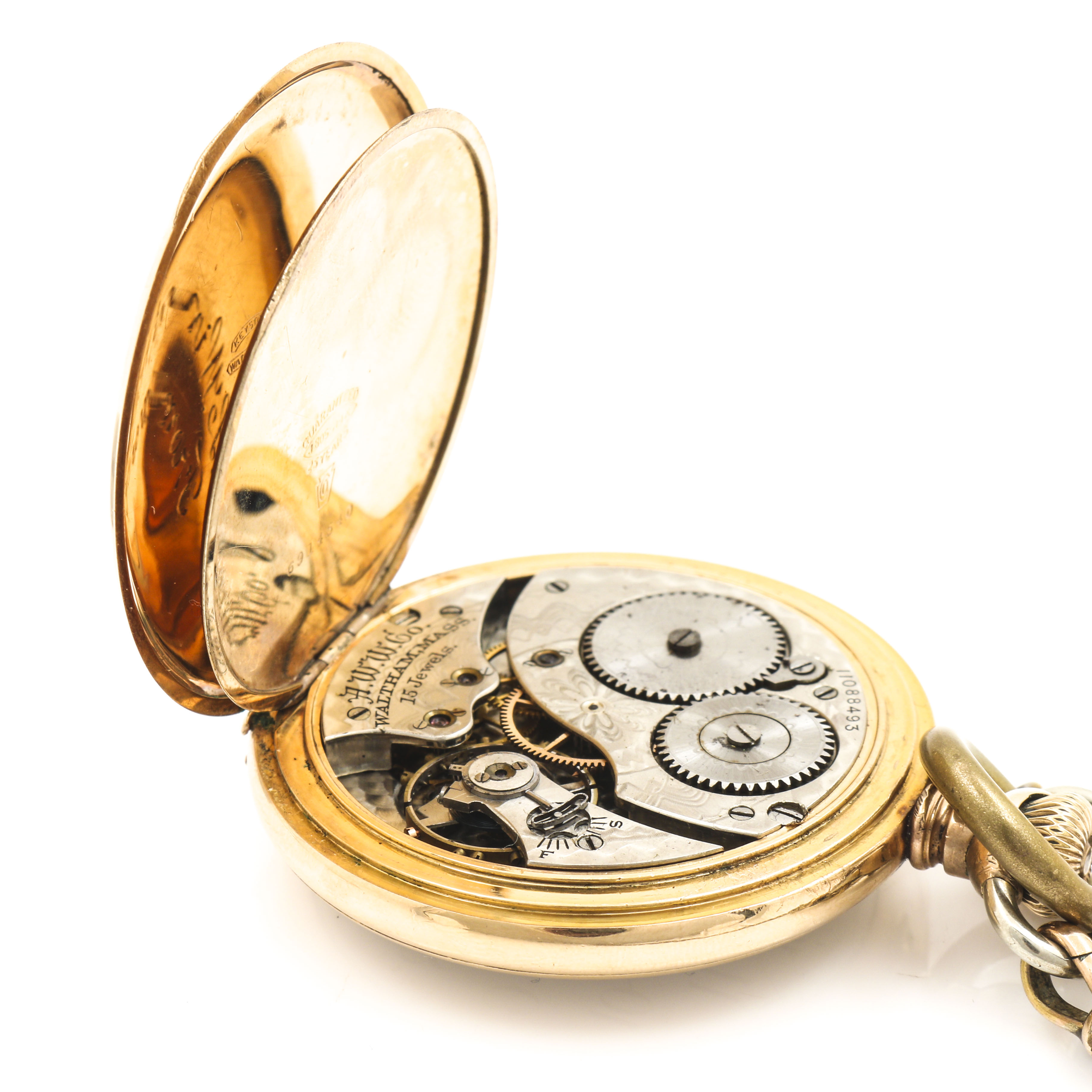 Antique Waltham 14K Gold Filled Gold Pocket Watch