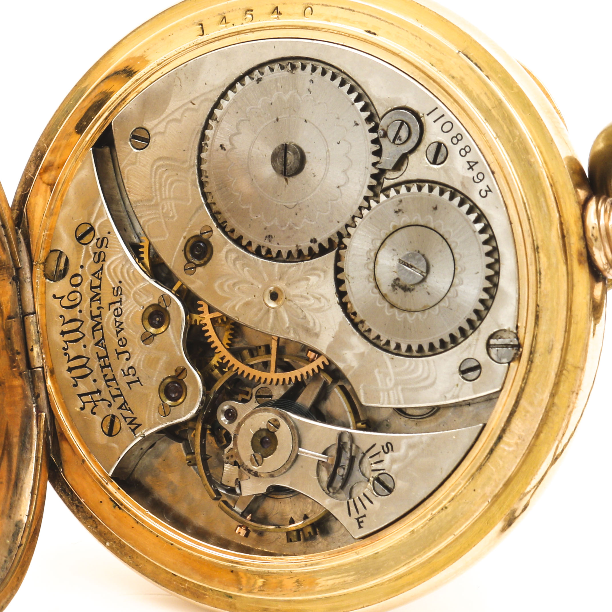 Antique Waltham 14K Gold Filled Gold Pocket Watch