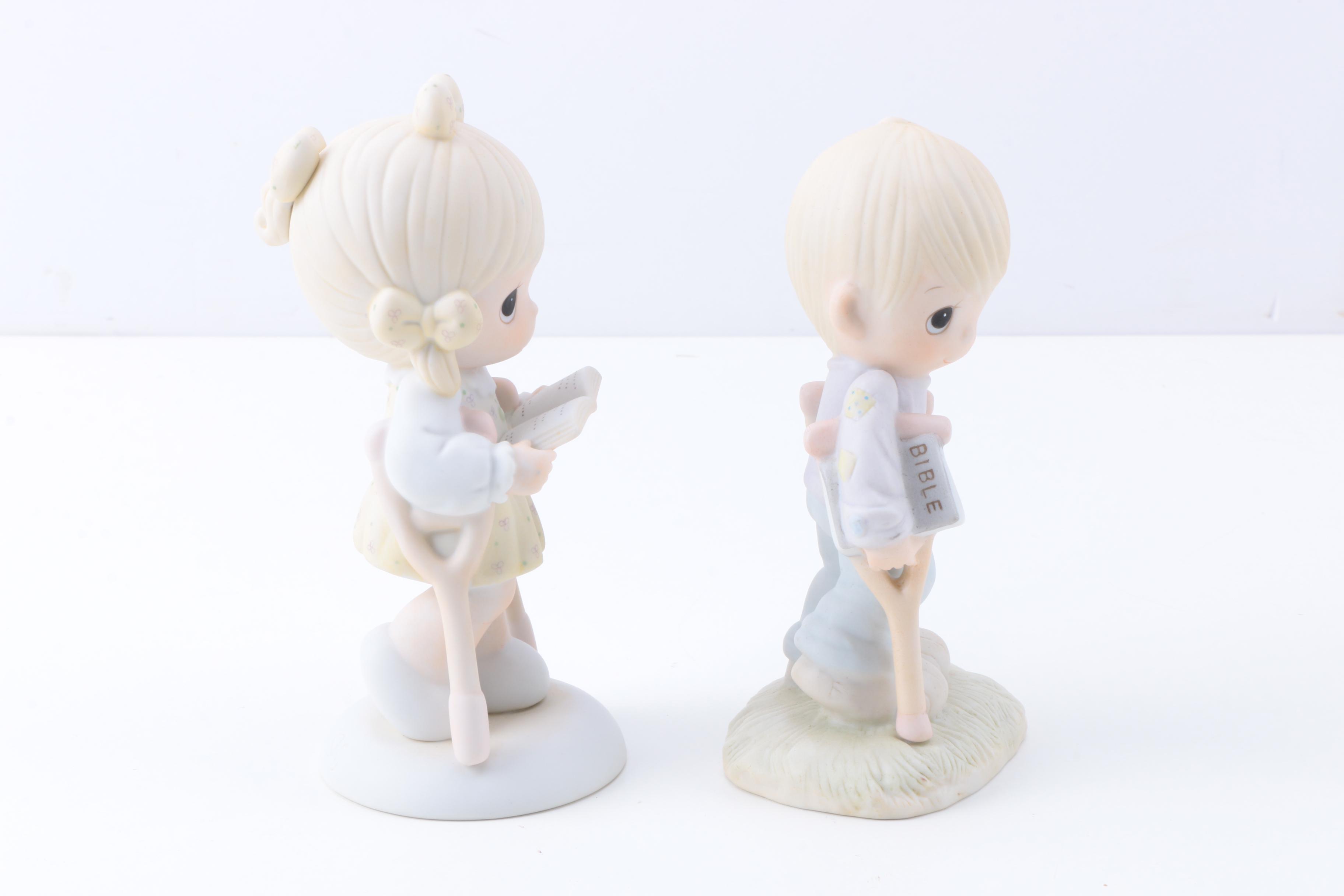 Precious Moments Figurines with "Give Ability A Chance" and Additional Figurines