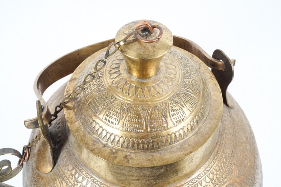 Large Asian Brass Teapot