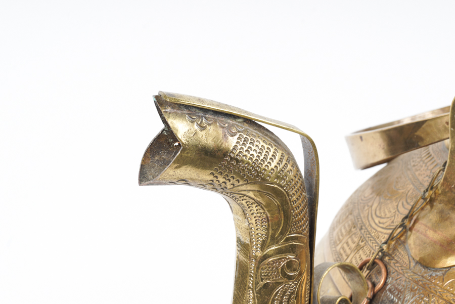 Large Asian Brass Teapot