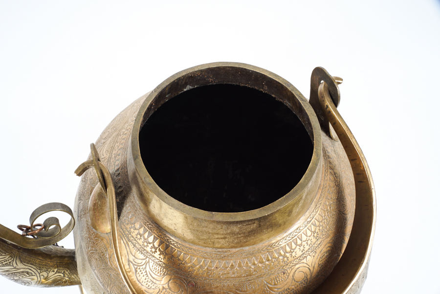 Large Asian Brass Teapot