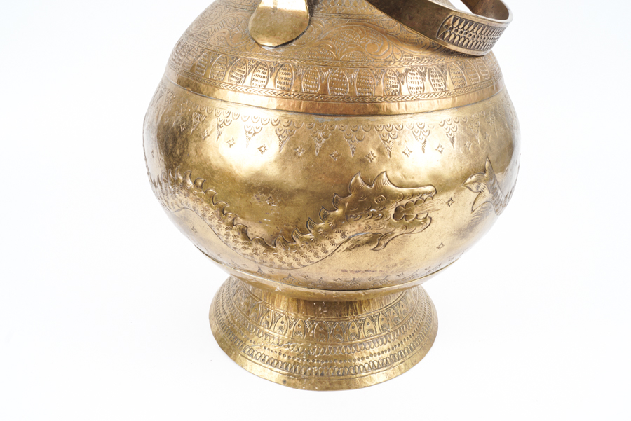Large Asian Brass Teapot