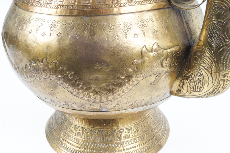 Large Asian Brass Teapot