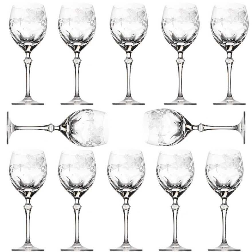 Varga Crystal "Springtime" Wine Glasses