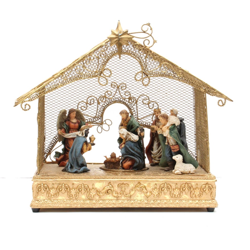 Nativity Scene Music Box