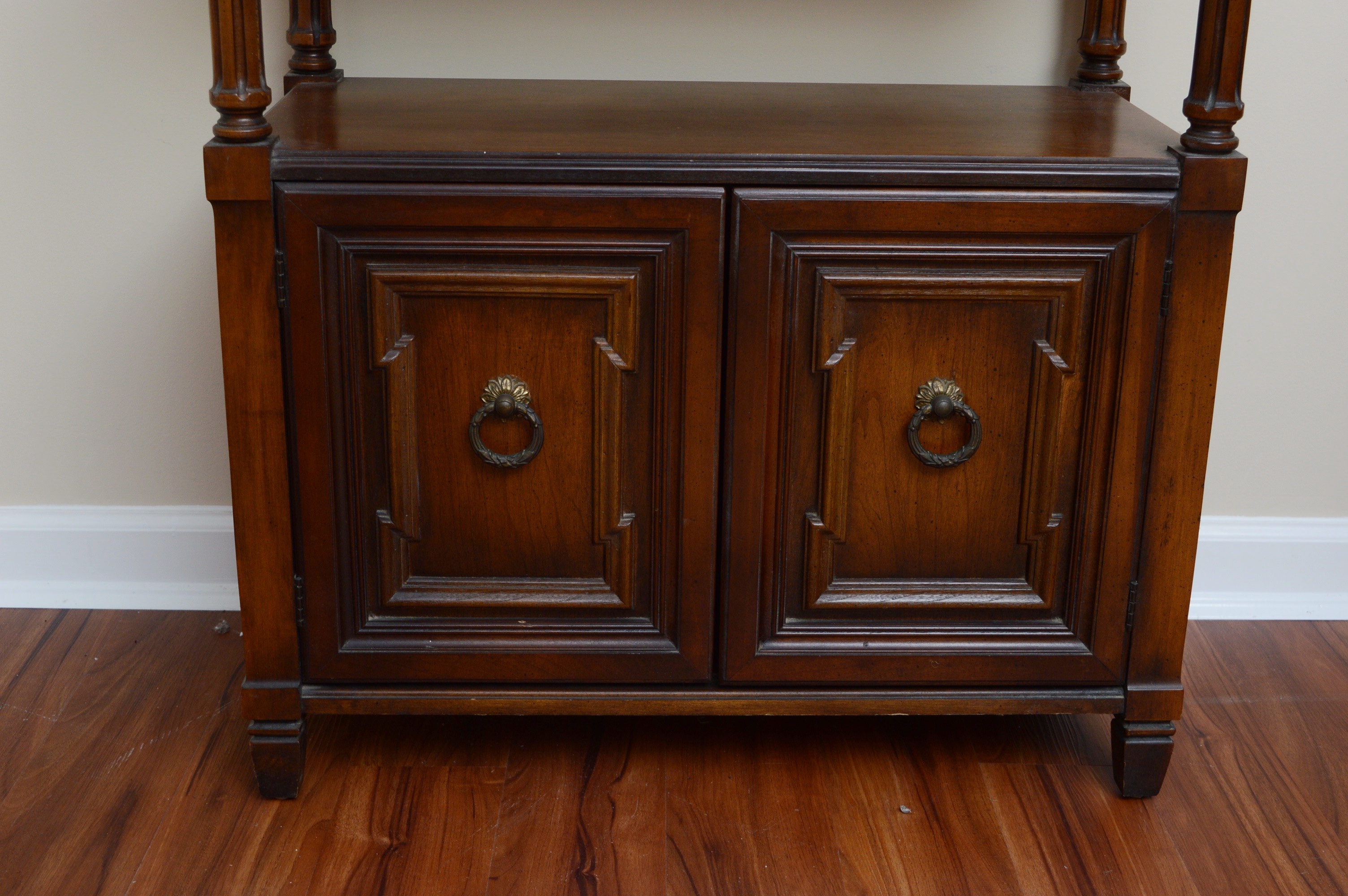 Vintage Open Book Shelf and Books