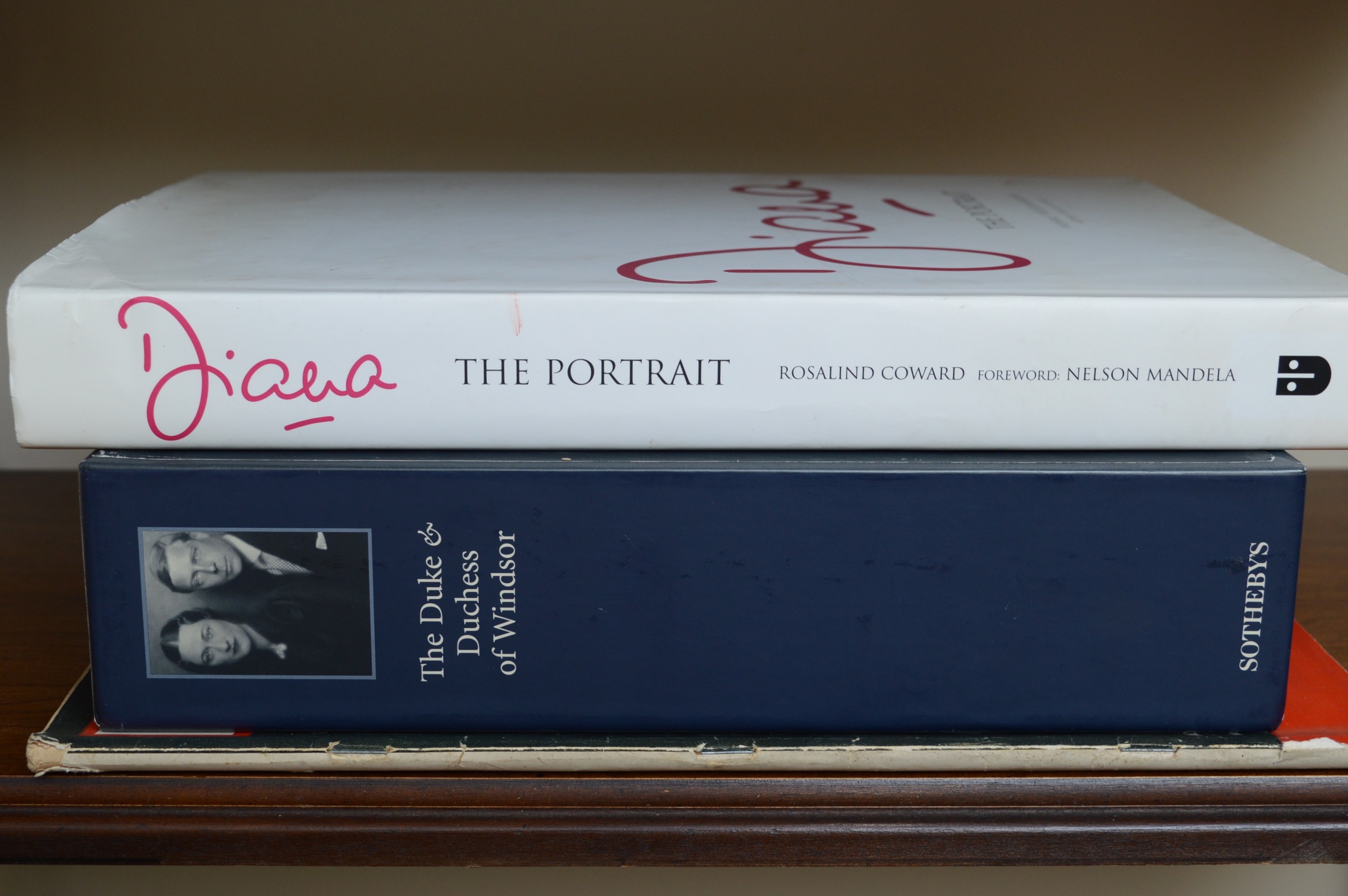 Vintage Open Book Shelf and Books