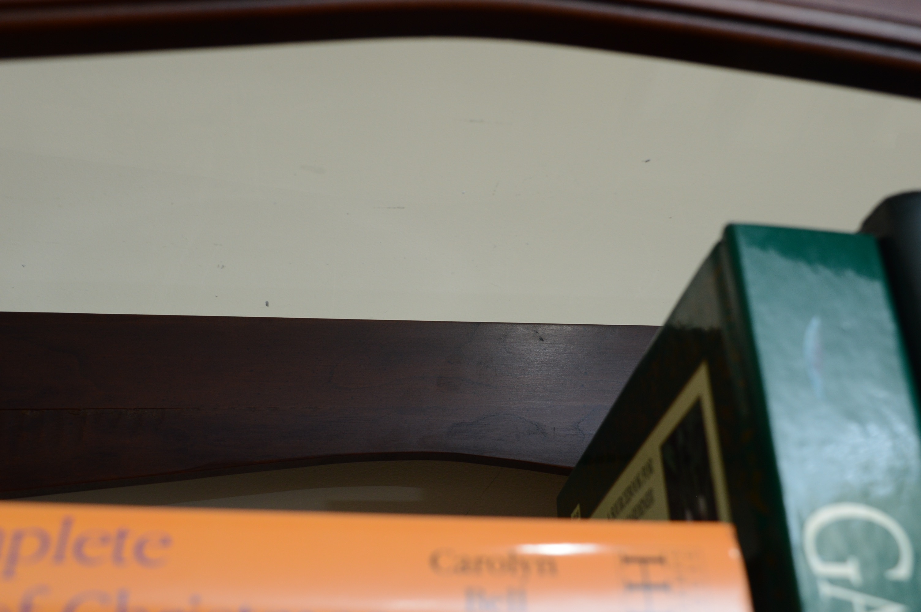 Vintage Open Book Shelf and Books