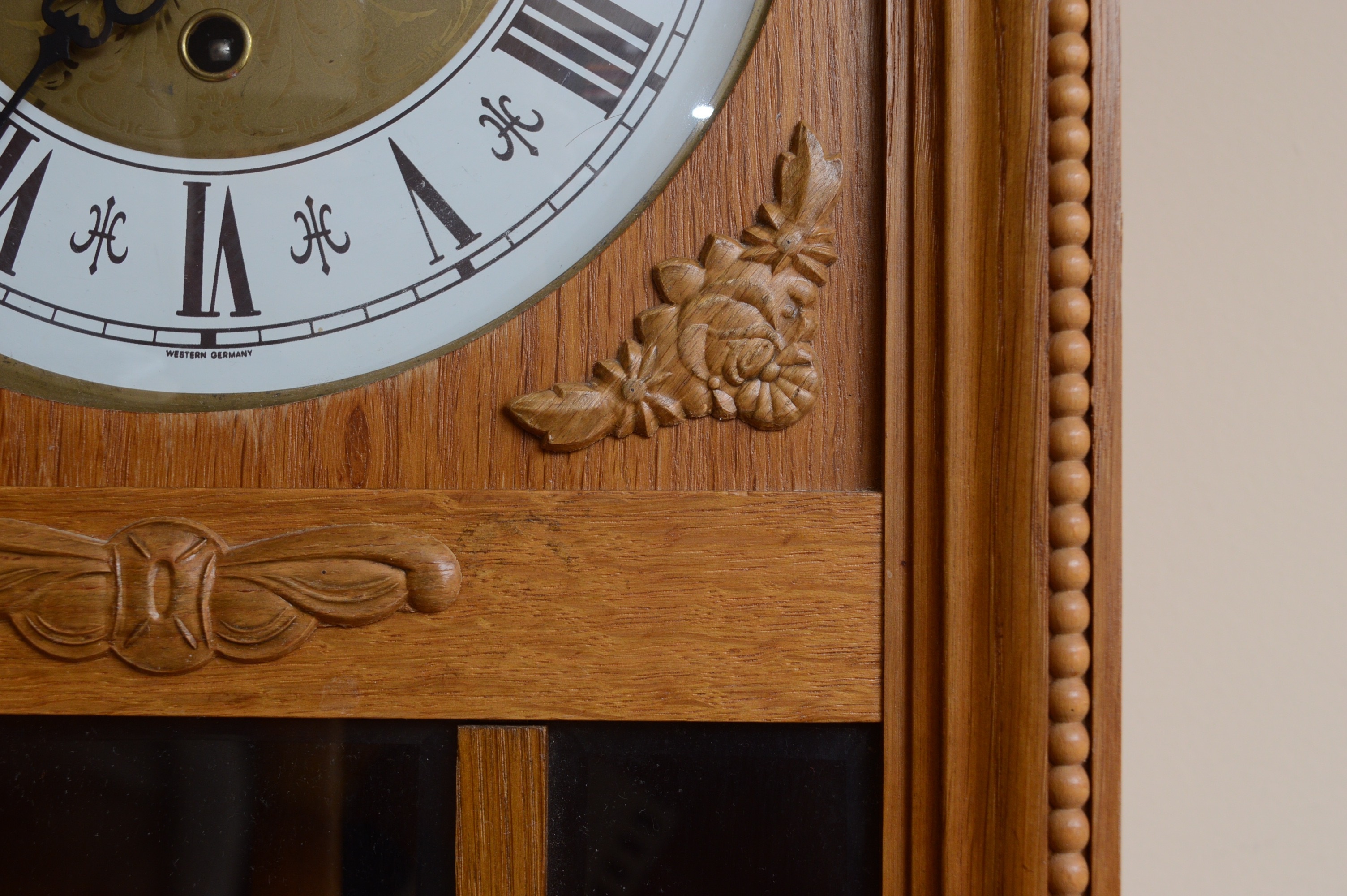 Western German Oak Wall Clock